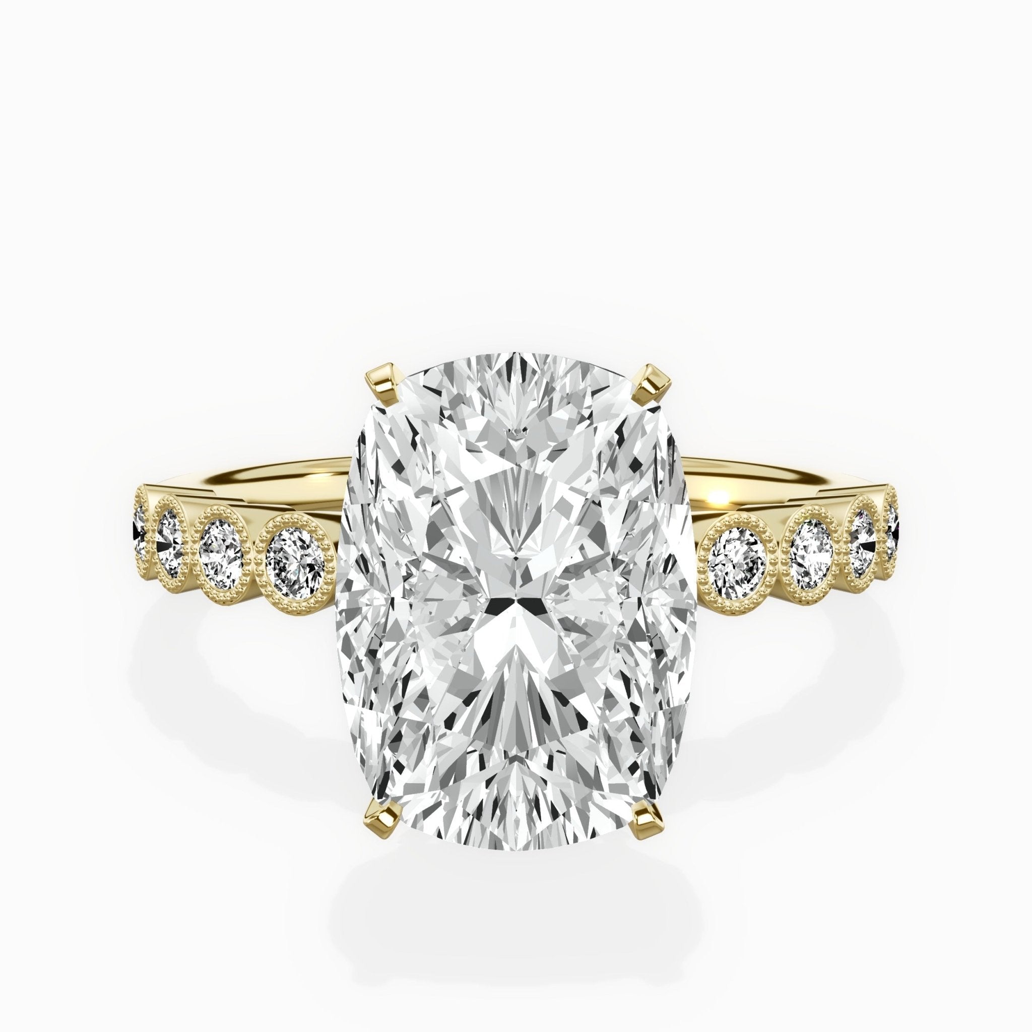 Bezel Vintage Style Engagement Ring - The Better Diamonds