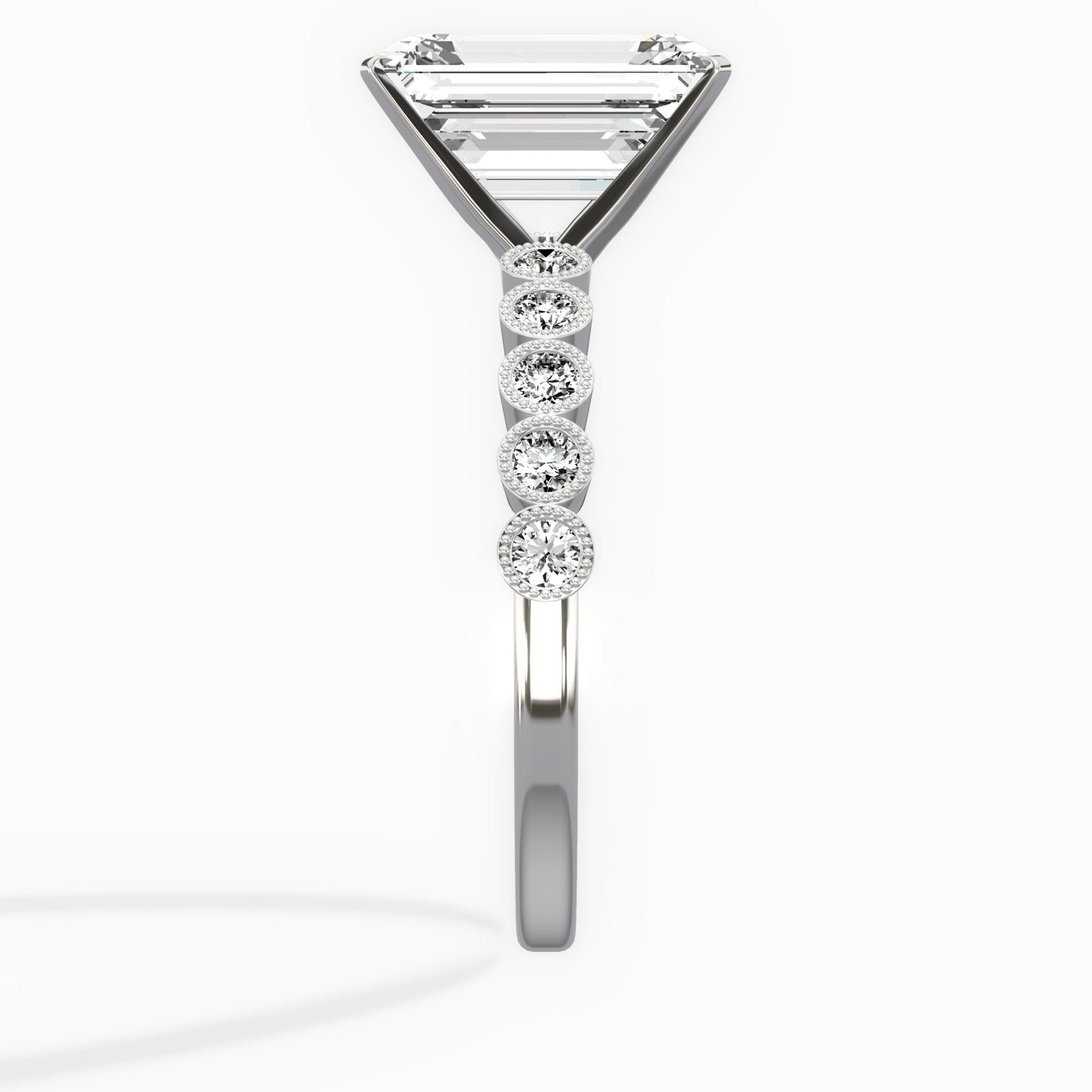 Bezel Vintage Style Engagement Ring - The Better Diamonds