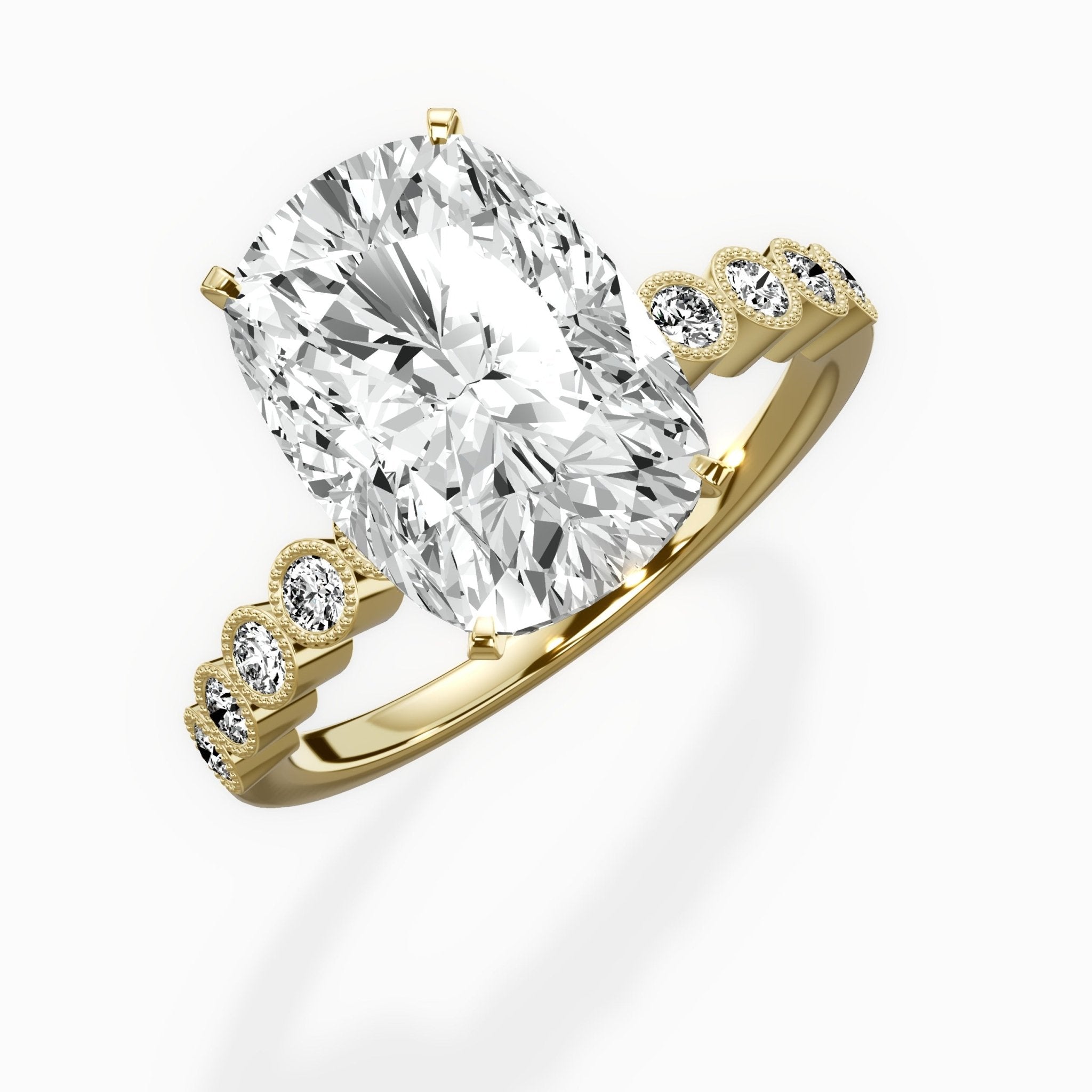 Bezel Vintage Style Engagement Ring - The Better Diamonds
