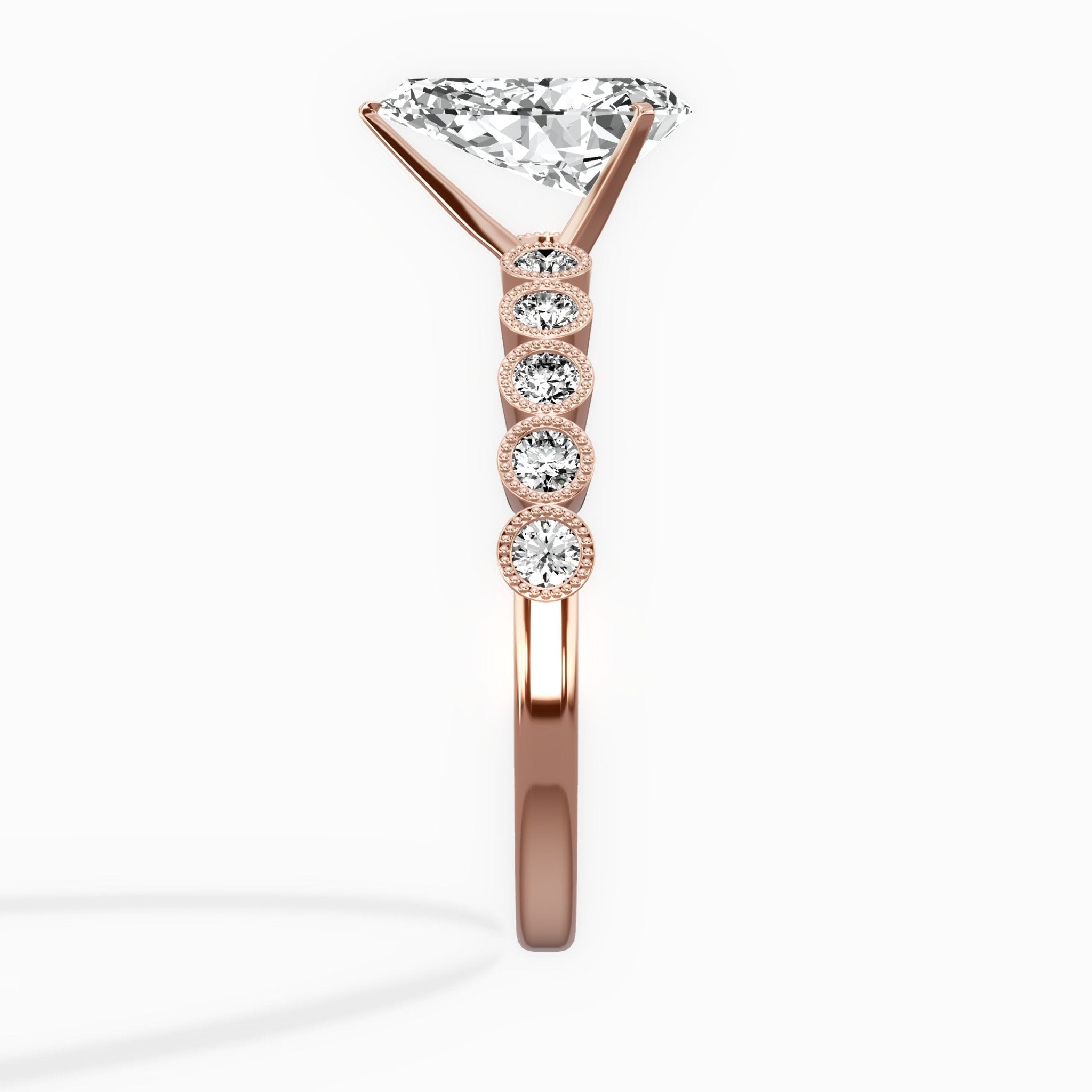 Bezel Vintage Style Engagement Ring - The Better Diamonds