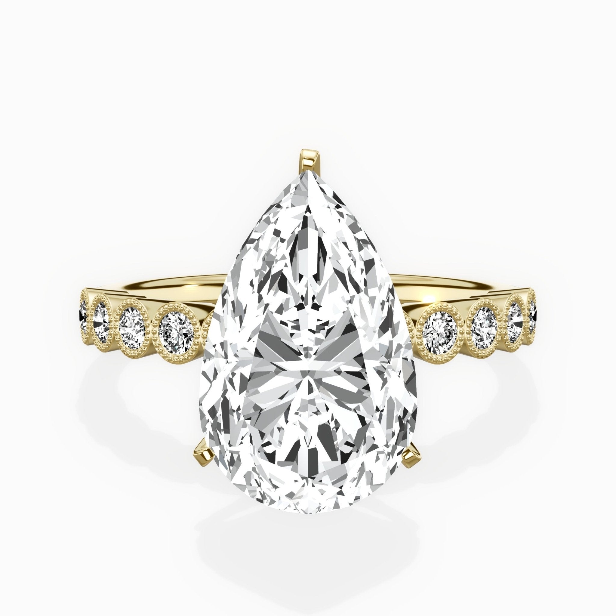 Bezel Vintage Style Engagement Ring - The Better Diamonds