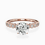 Bezel Vintage Style Engagement Ring - The Better Diamonds