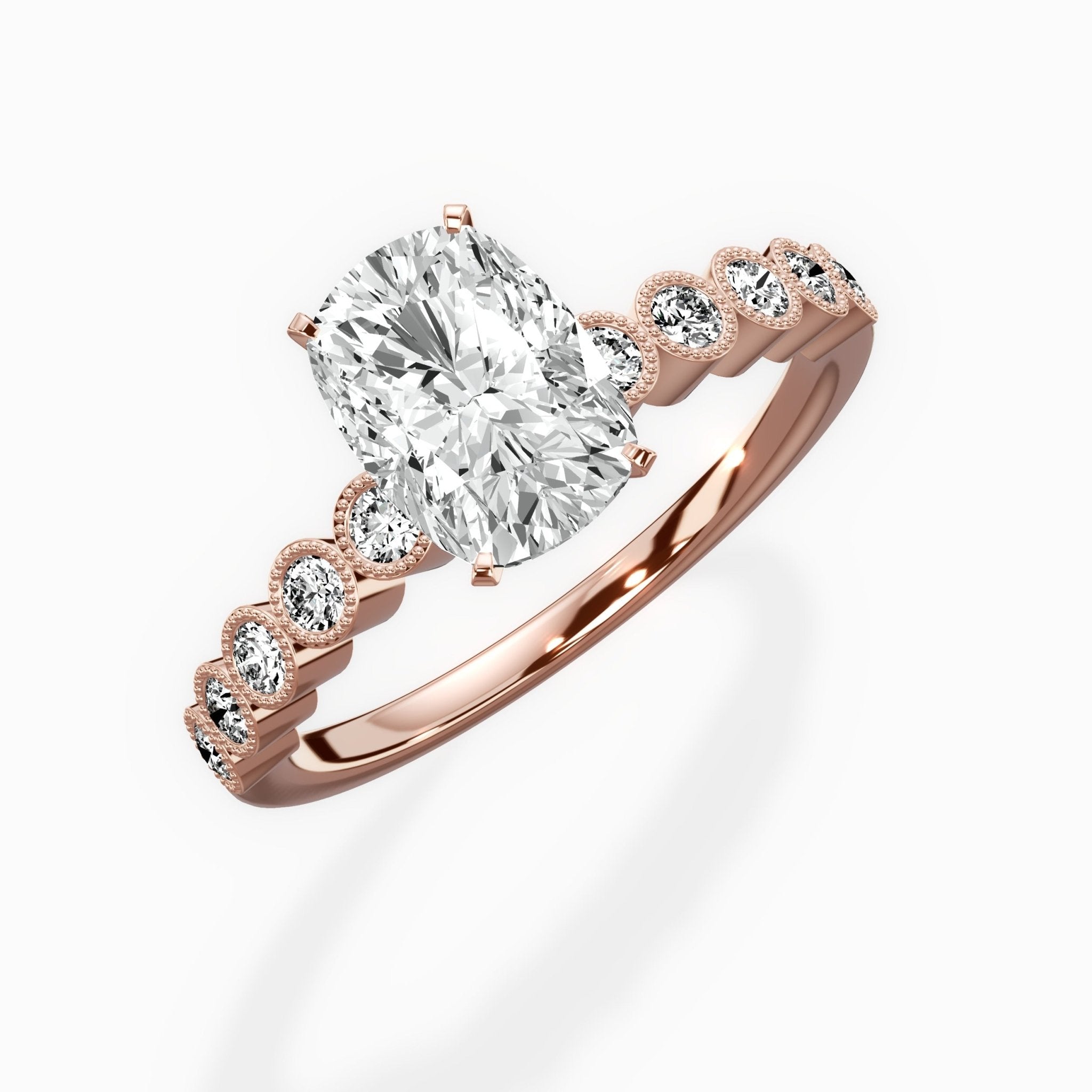 Bezel Vintage Style Engagement Ring - The Better Diamonds