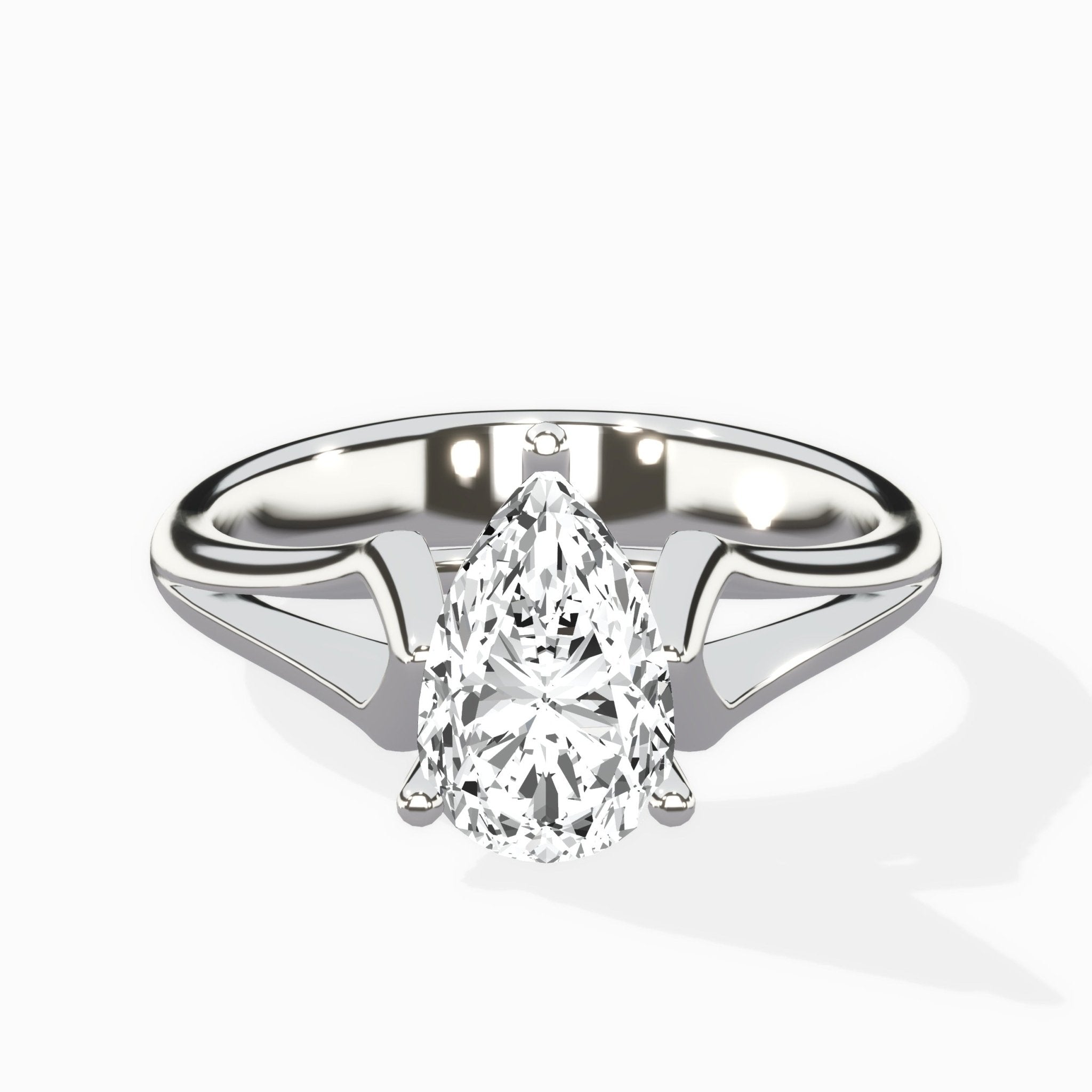 Cathedral Arch Solitaire Ring Engagement Ring - The Better Diamonds