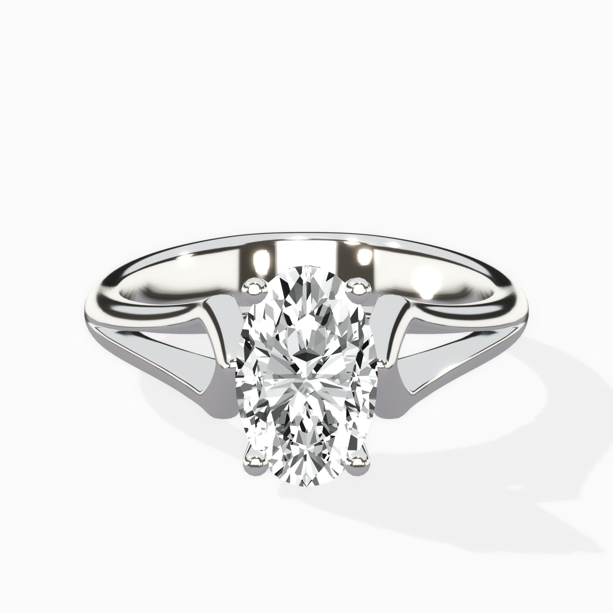 Cathedral Arch Solitaire Ring Engagement Ring - The Better Diamonds