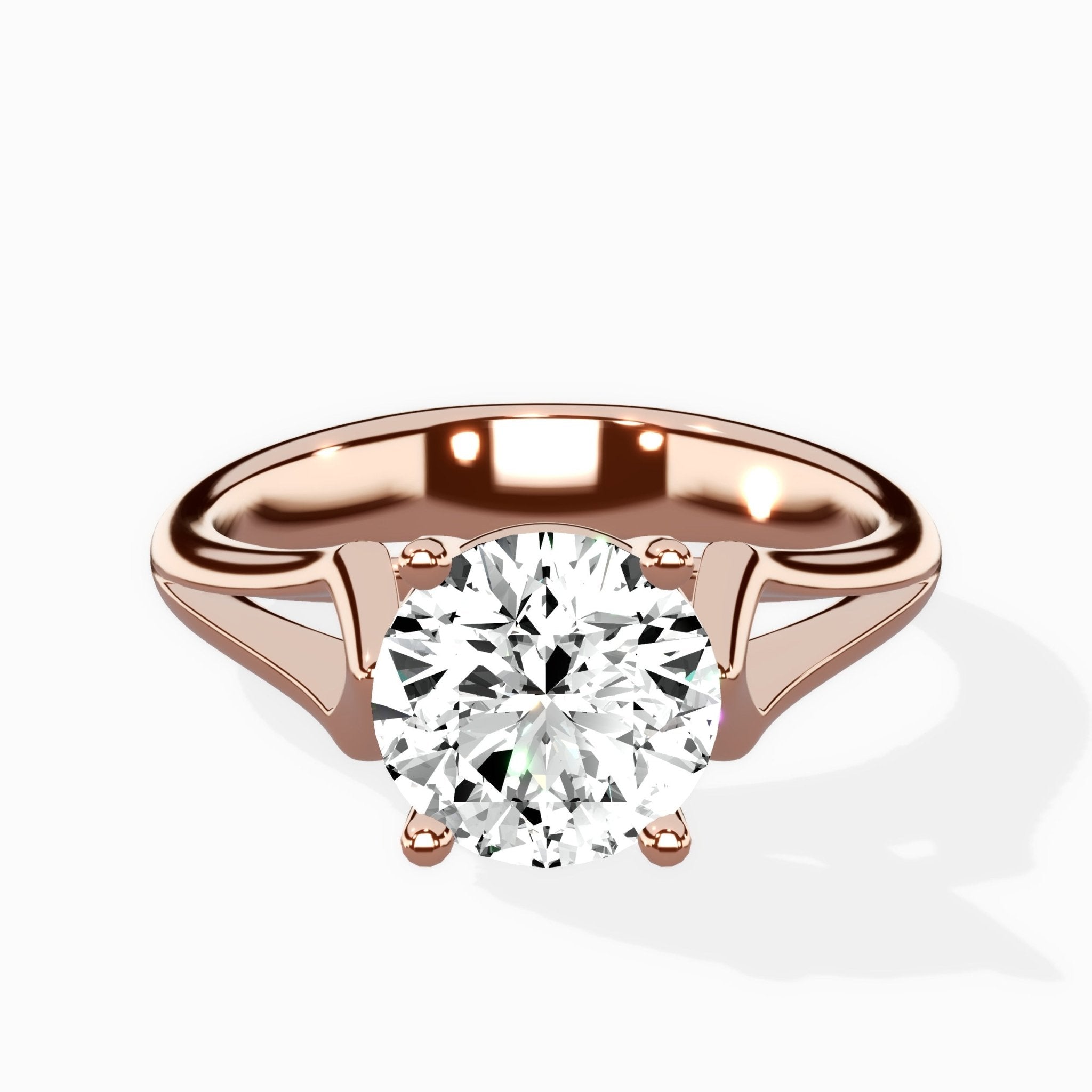Cathedral Arch Solitaire Ring Engagement Ring - The Better Diamonds