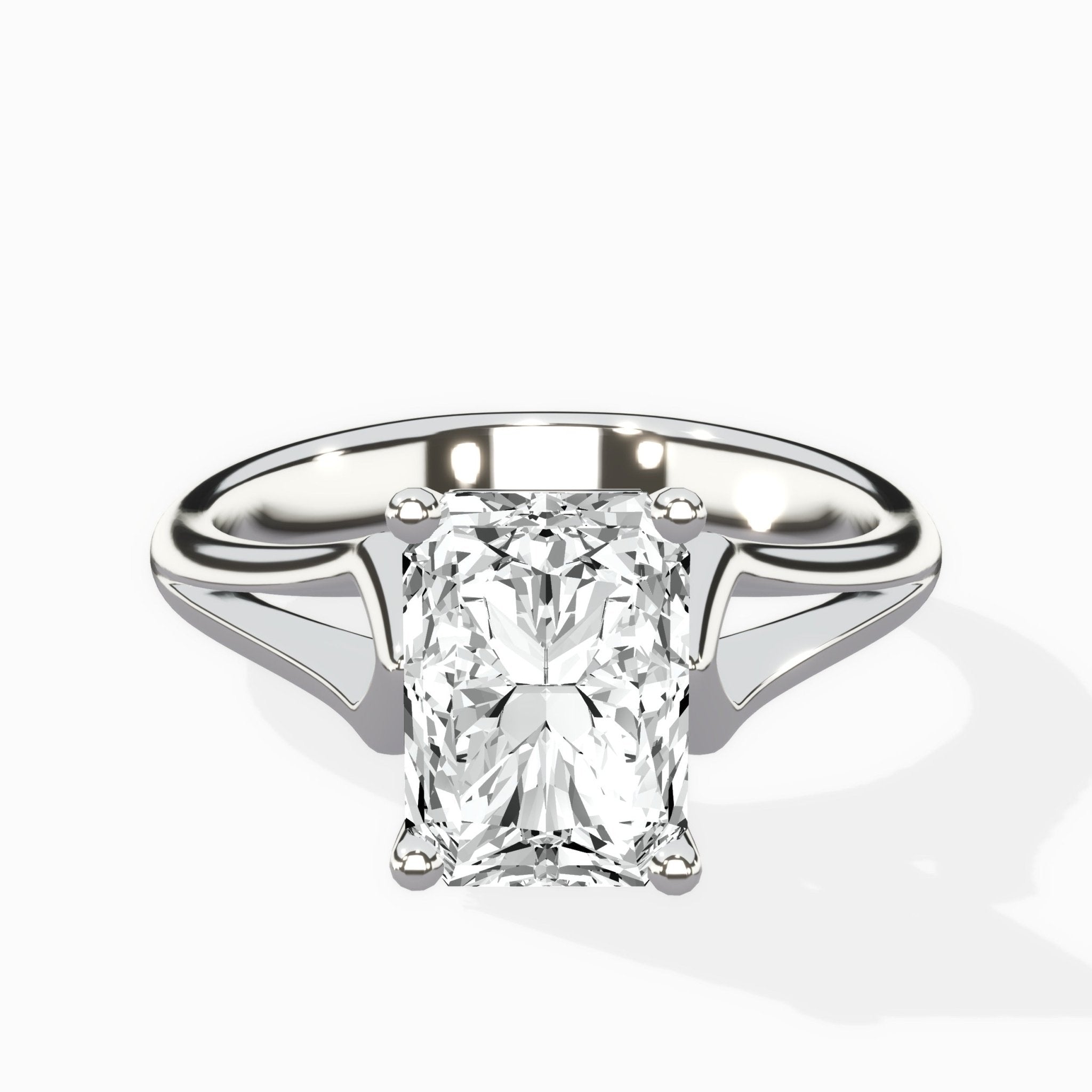 Cathedral Arch Solitaire Ring Engagement Ring - The Better Diamonds