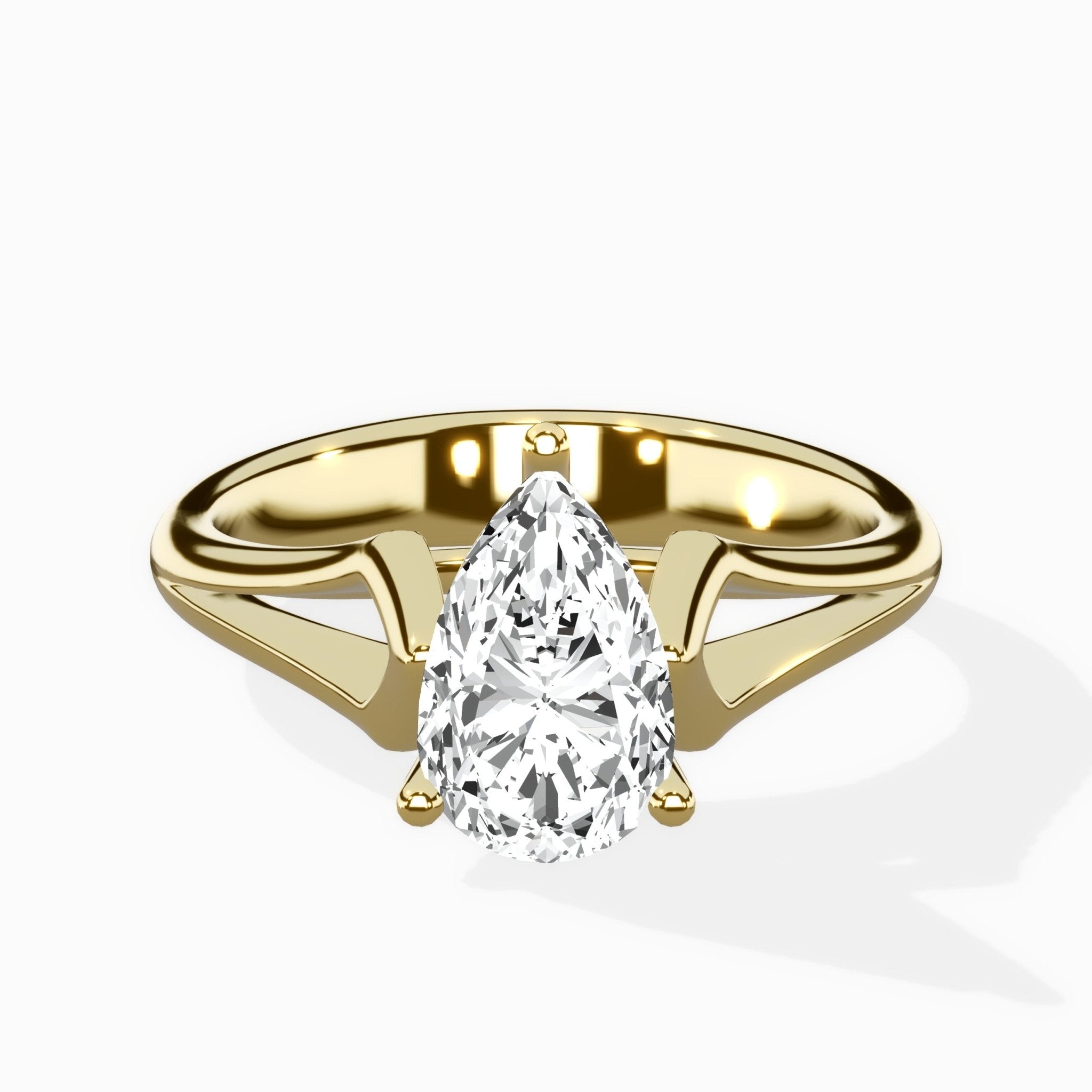 Cathedral Arch Solitaire Ring Engagement Ring - The Better Diamonds