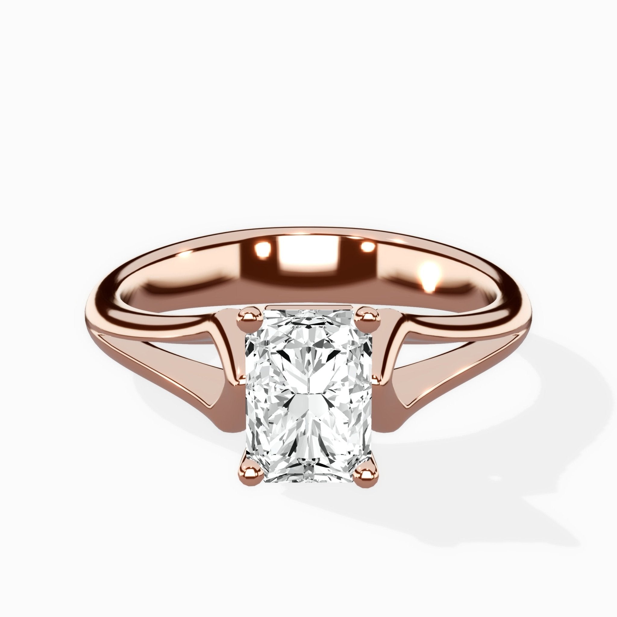 Cathedral Arch Solitaire Ring Engagement Ring - The Better Diamonds