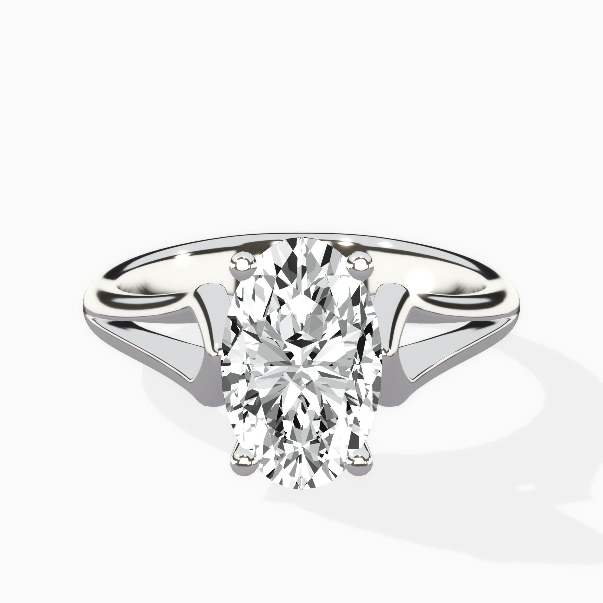 Cathedral Arch Solitaire Ring Engagement Ring - The Better Diamonds