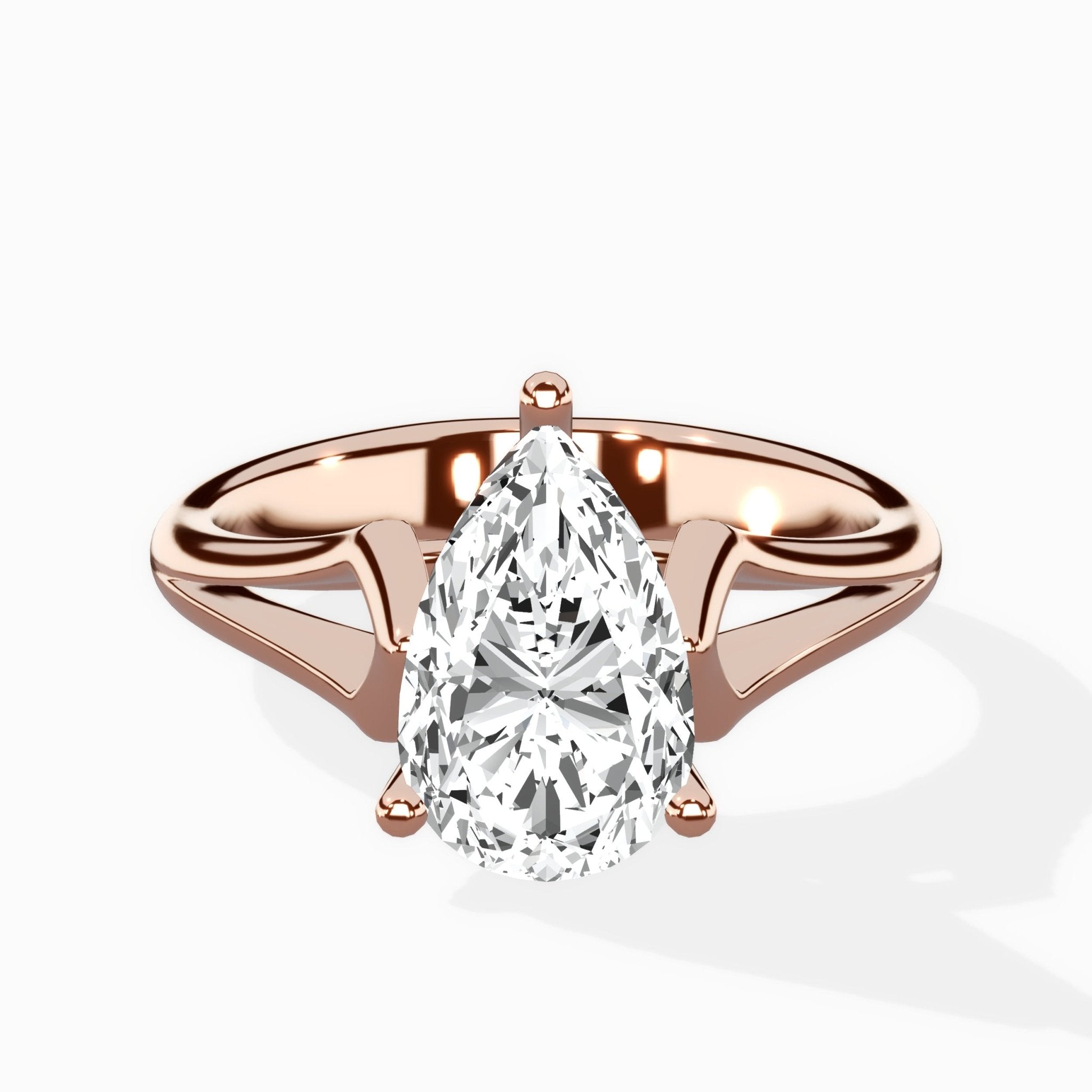 Cathedral Arch Solitaire Ring Engagement Ring - The Better Diamonds
