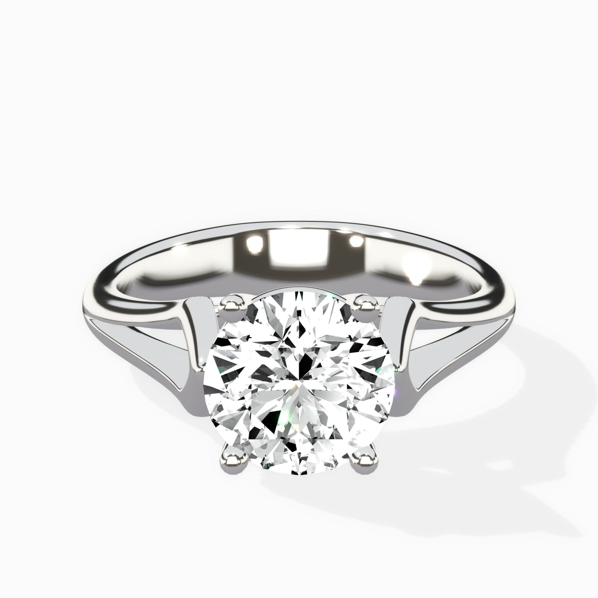 Cathedral Arch Solitaire Ring Engagement Ring - The Better Diamonds