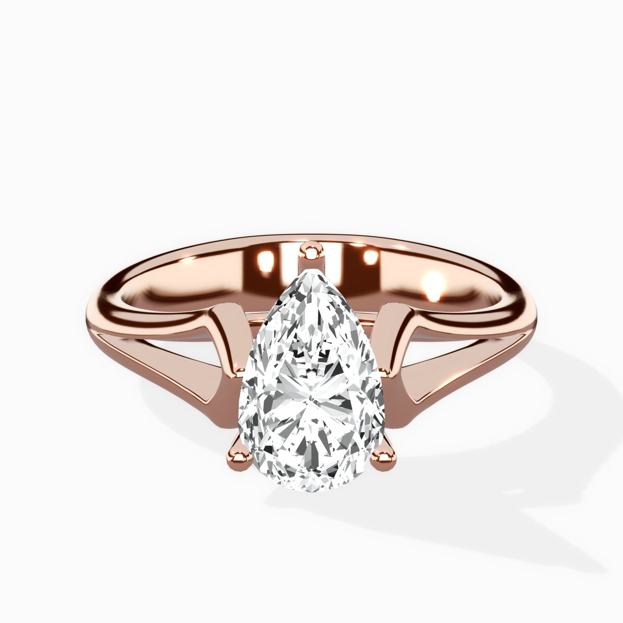 Cathedral Arch Solitaire Ring Engagement Ring - The Better Diamonds