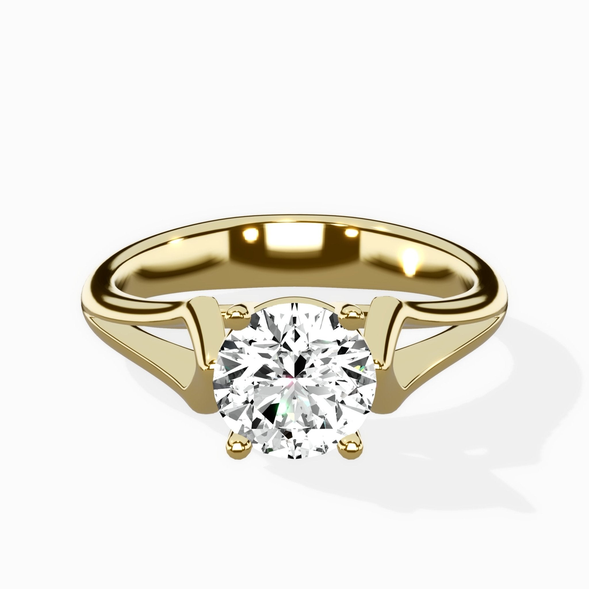 Cathedral Arch Solitaire Ring Engagement Ring - The Better Diamonds