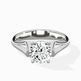 Cathedral Arch Solitaire Ring Engagement Ring - The Better Diamonds
