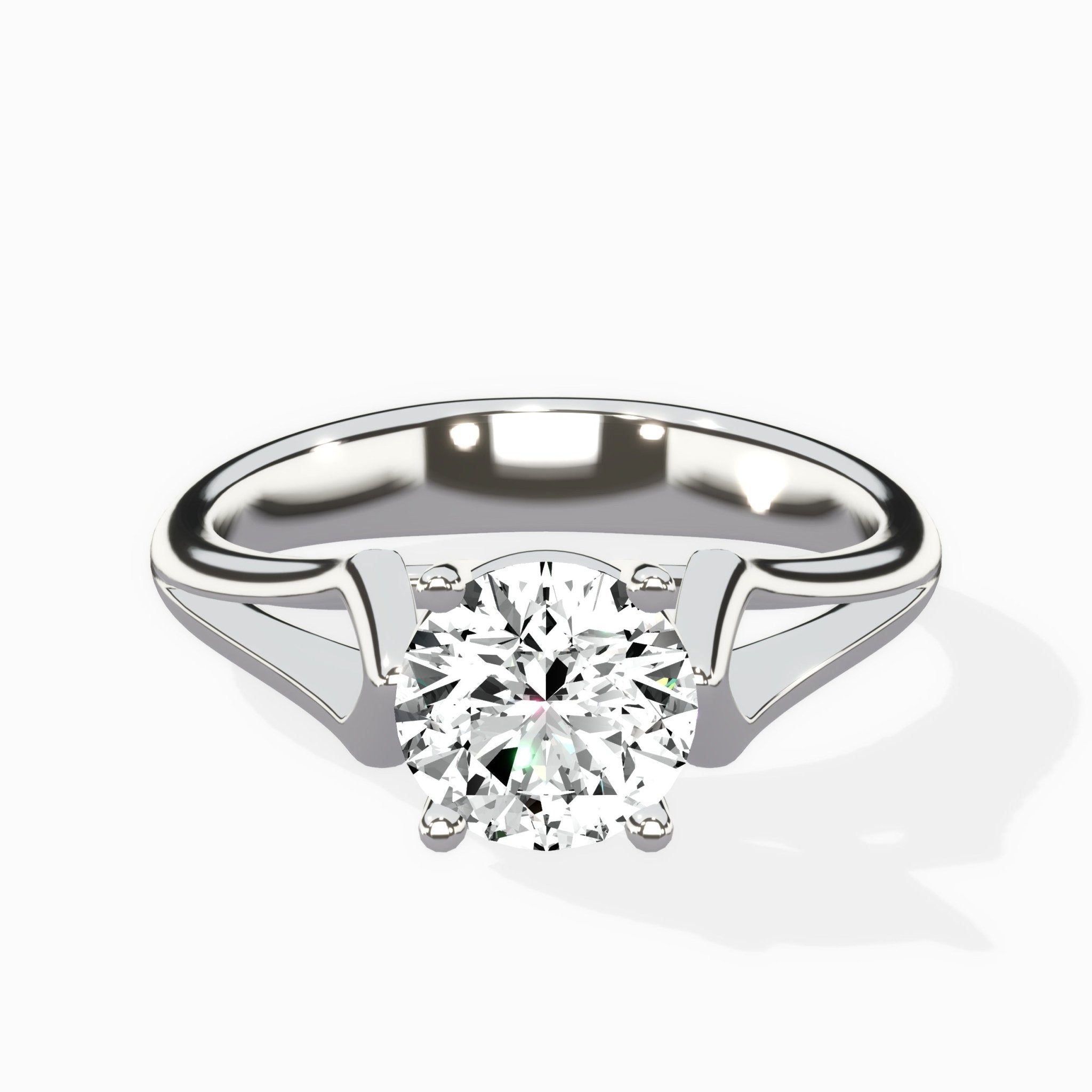 Cathedral Arch Solitaire Ring Engagement Ring - The Better Diamonds
