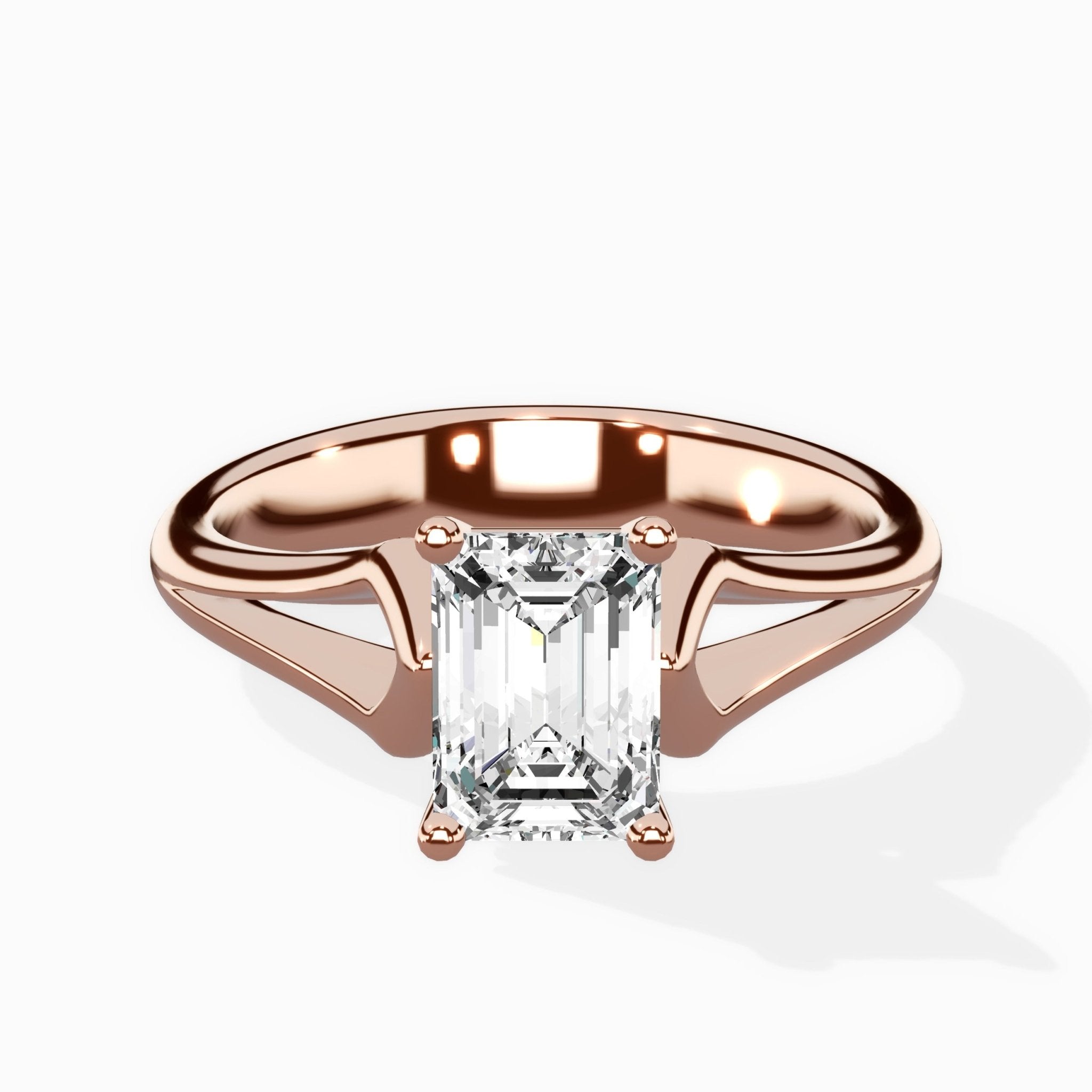 Cathedral Arch Solitaire Ring Engagement Ring - The Better Diamonds
