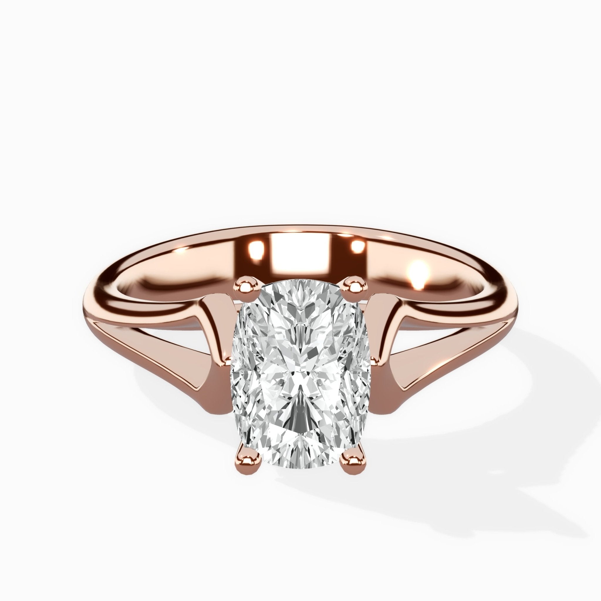 Cathedral Arch Solitaire Ring Engagement Ring - The Better Diamonds