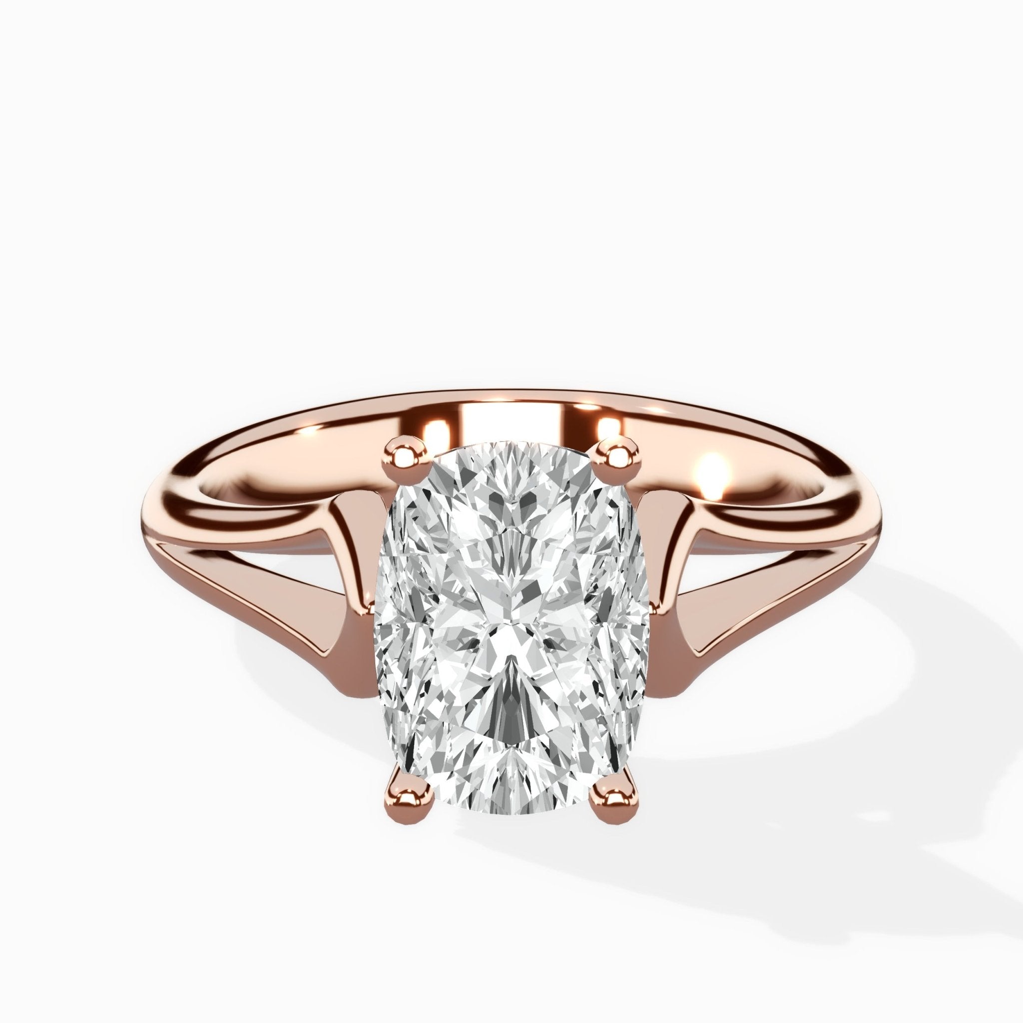 Cathedral Arch Solitaire Ring Engagement Ring - The Better Diamonds