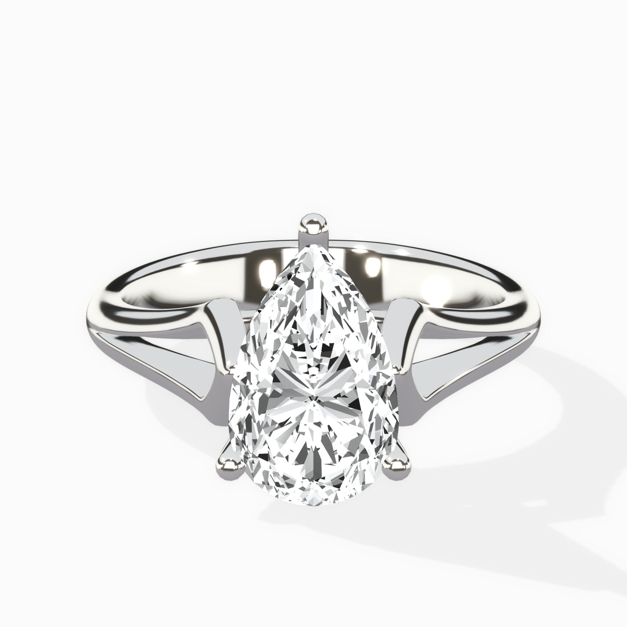 Cathedral Arch Solitaire Ring Engagement Ring - The Better Diamonds