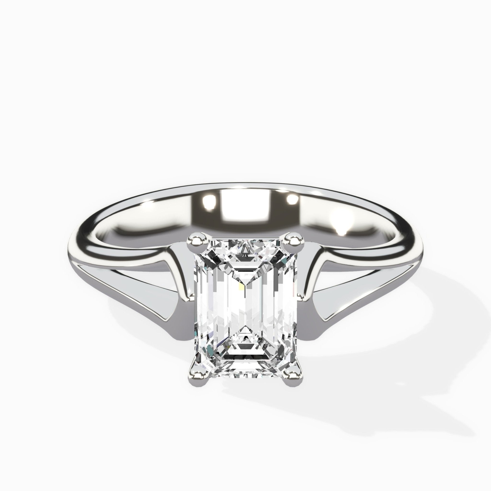 Cathedral Arch Solitaire Ring Engagement Ring - The Better Diamonds
