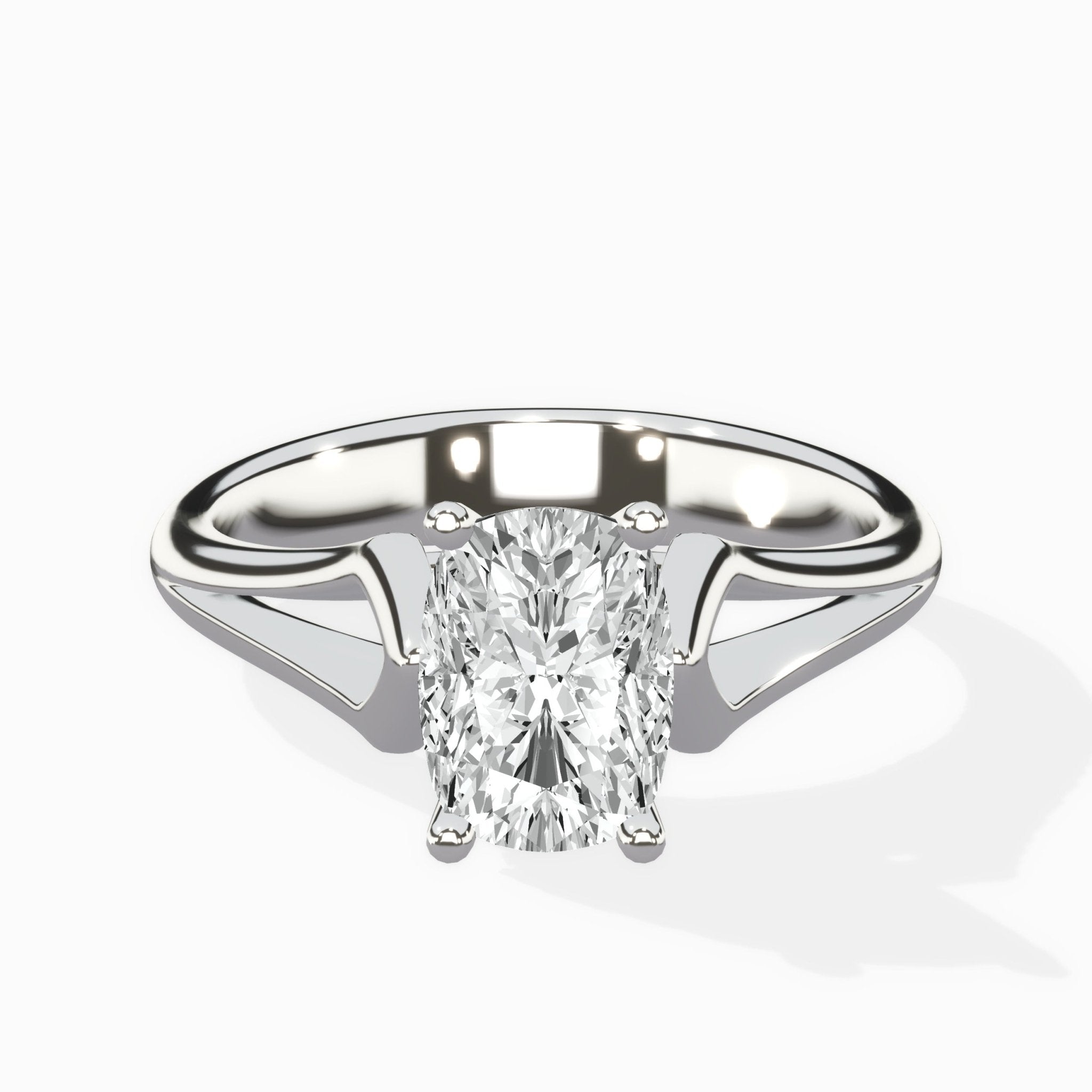 Cathedral Arch Solitaire Ring Engagement Ring - The Better Diamonds