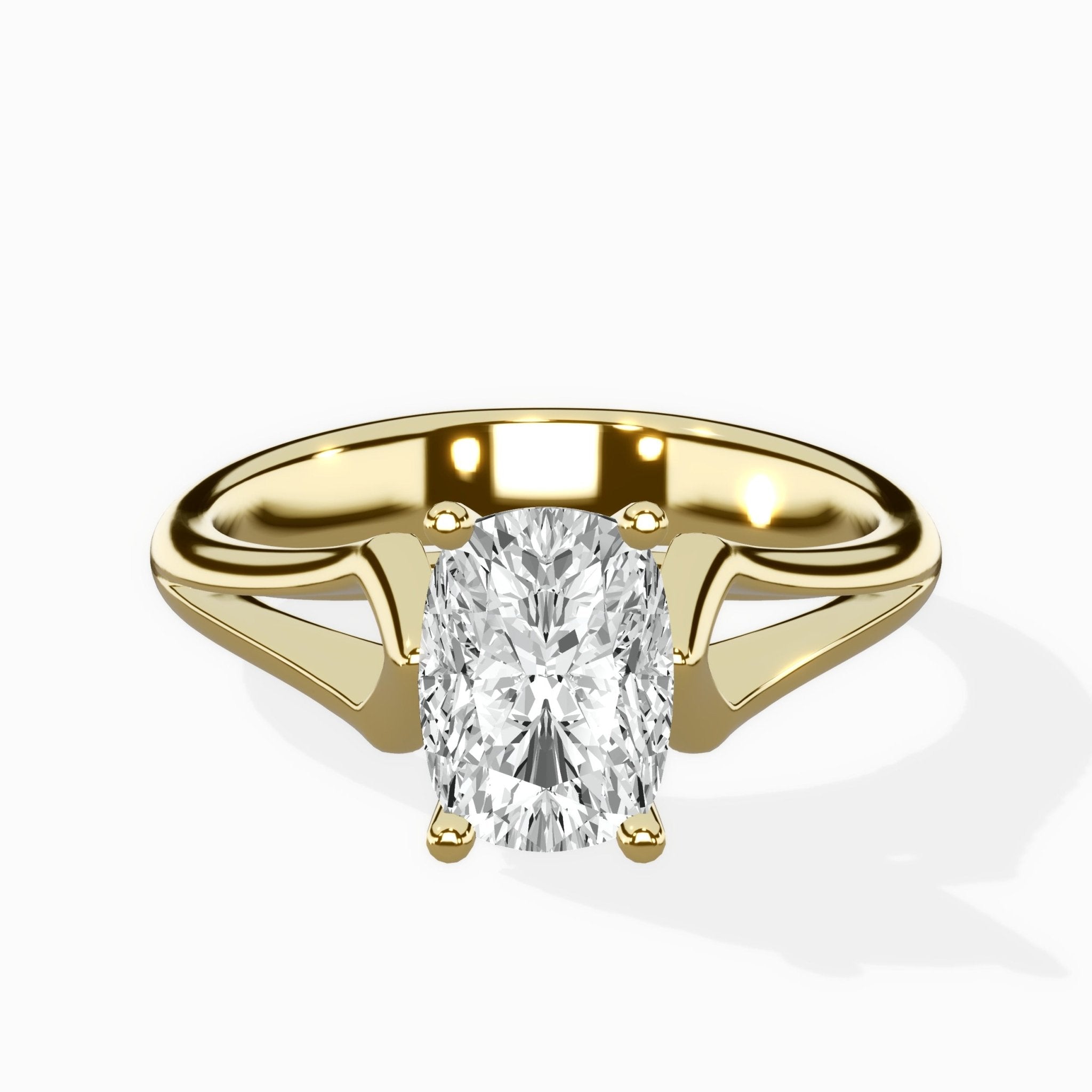 Cathedral Arch Solitaire Ring Engagement Ring - The Better Diamonds