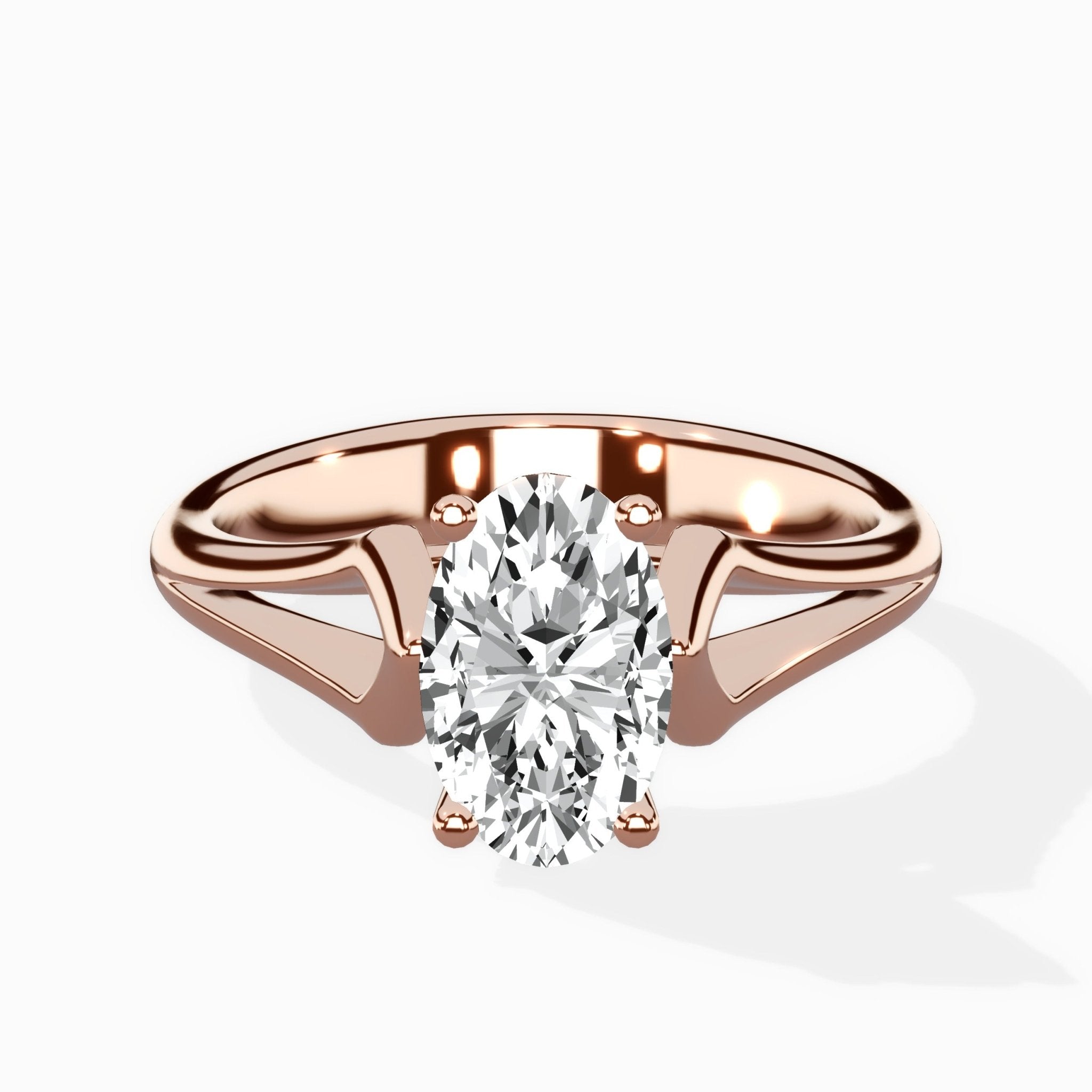 Cathedral Arch Solitaire Ring Engagement Ring - The Better Diamonds