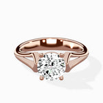 Cathedral Arch Solitaire Ring Engagement Ring - The Better Diamonds