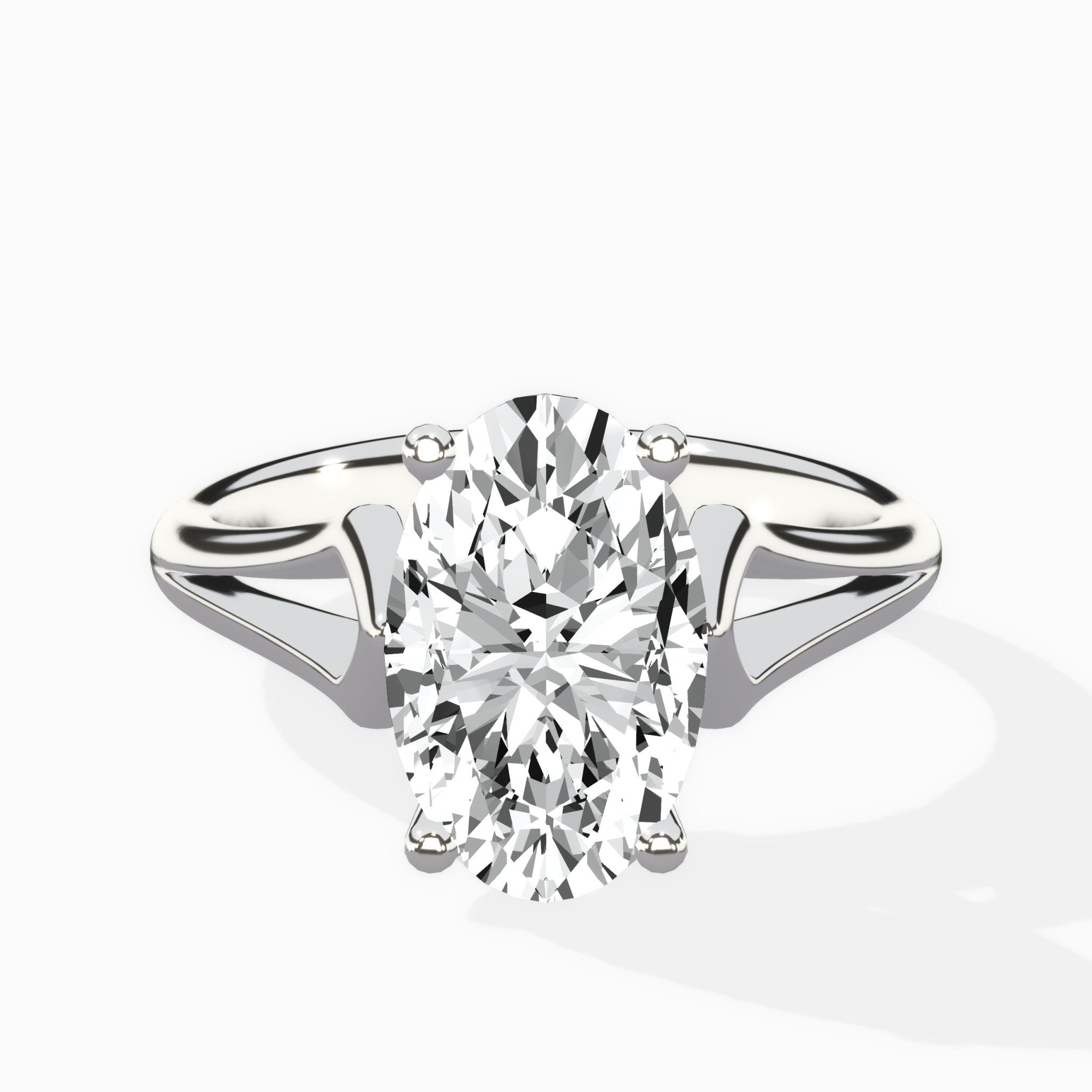Cathedral Arch Solitaire Ring Engagement Ring - The Better Diamonds