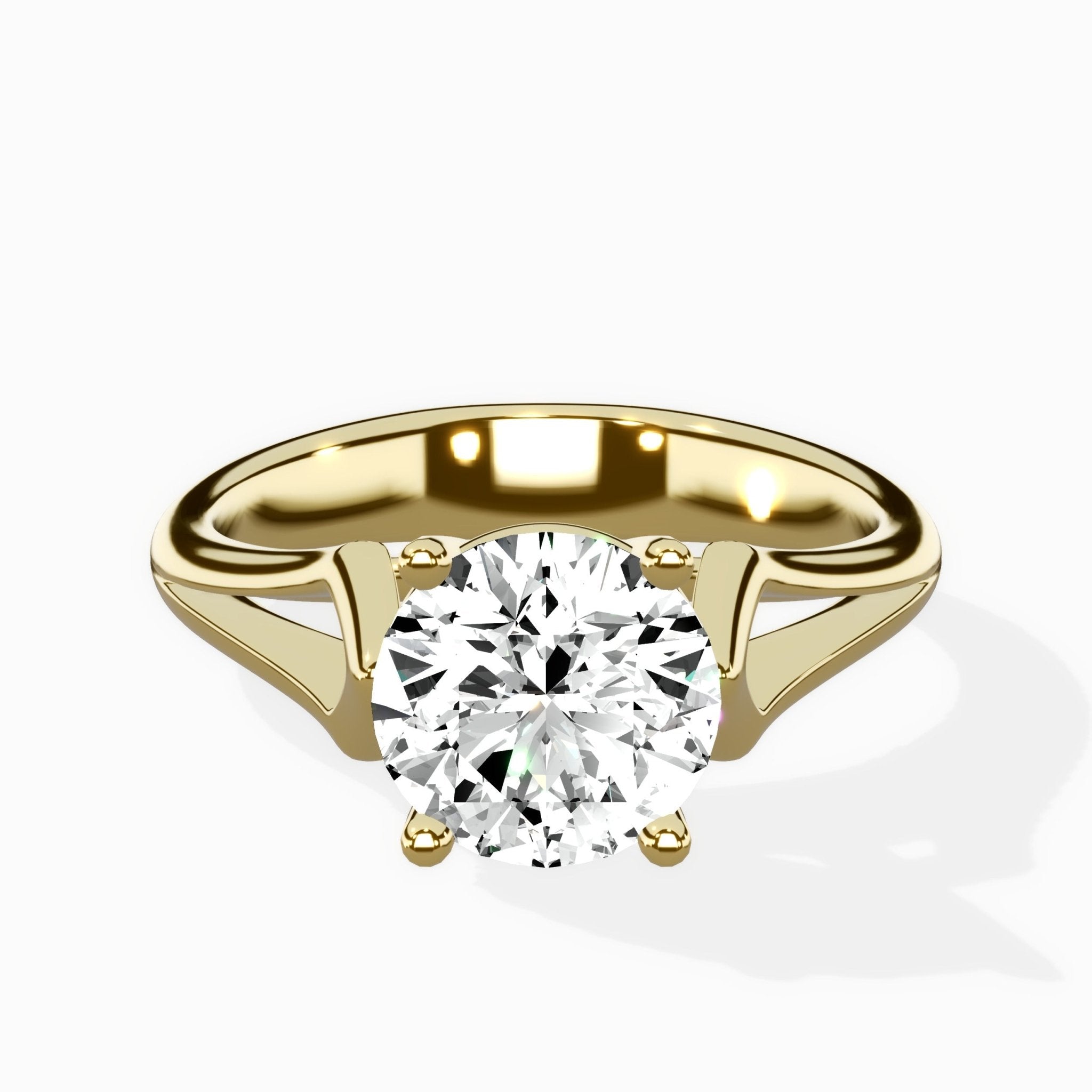 Cathedral Arch Solitaire Ring Engagement Ring - The Better Diamonds