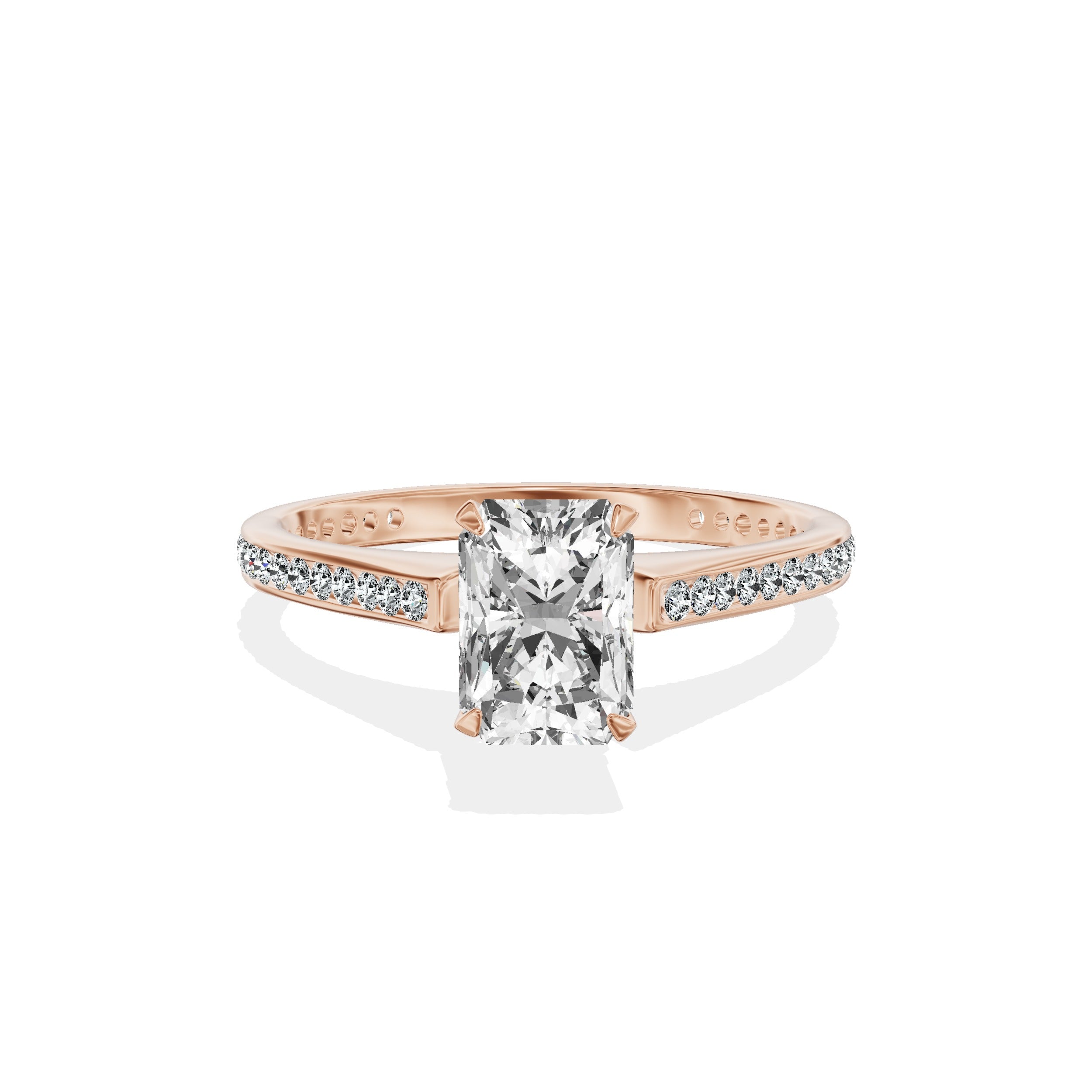 Channel Set Solitaire Engagement Ring