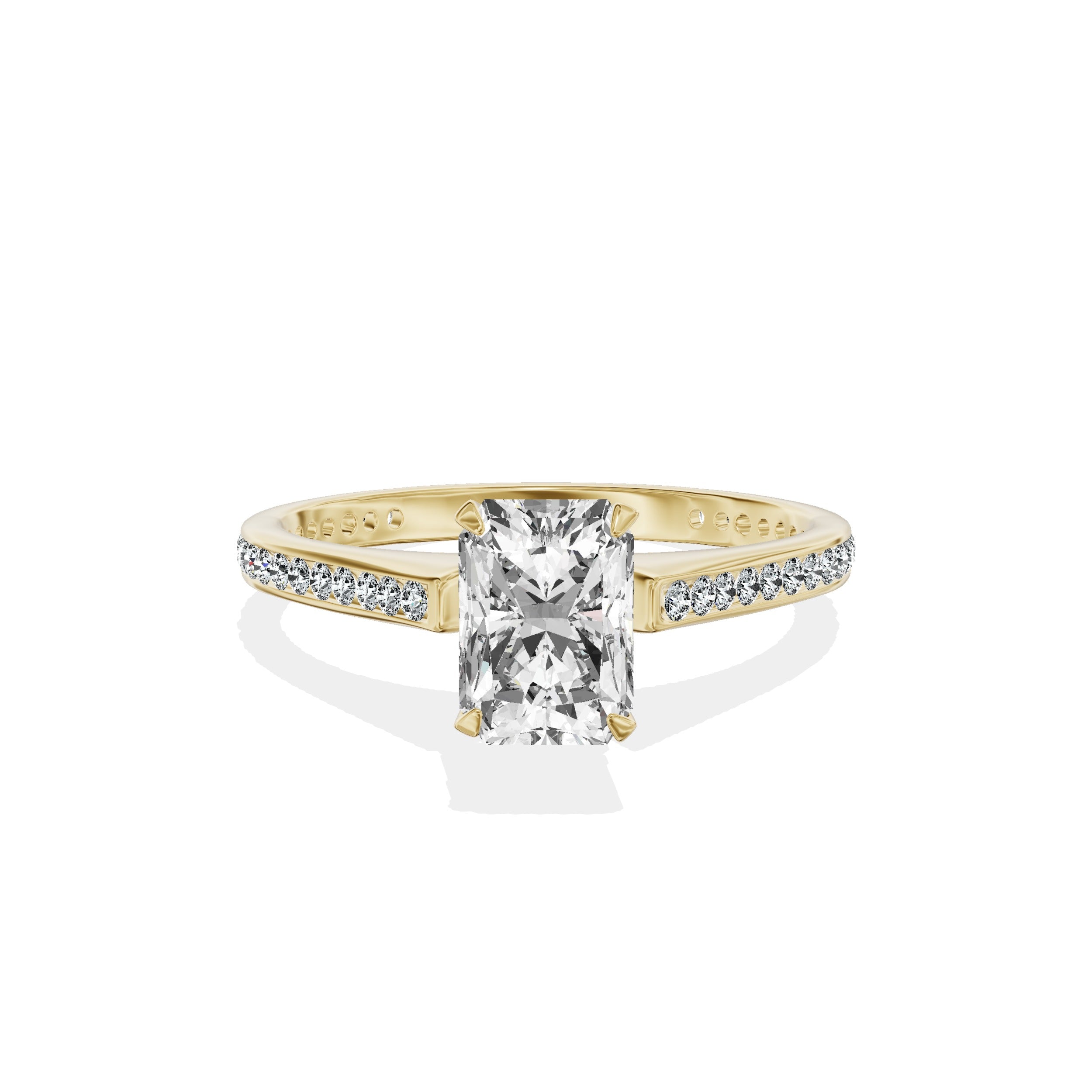 Channel Set Solitaire Engagement Ring