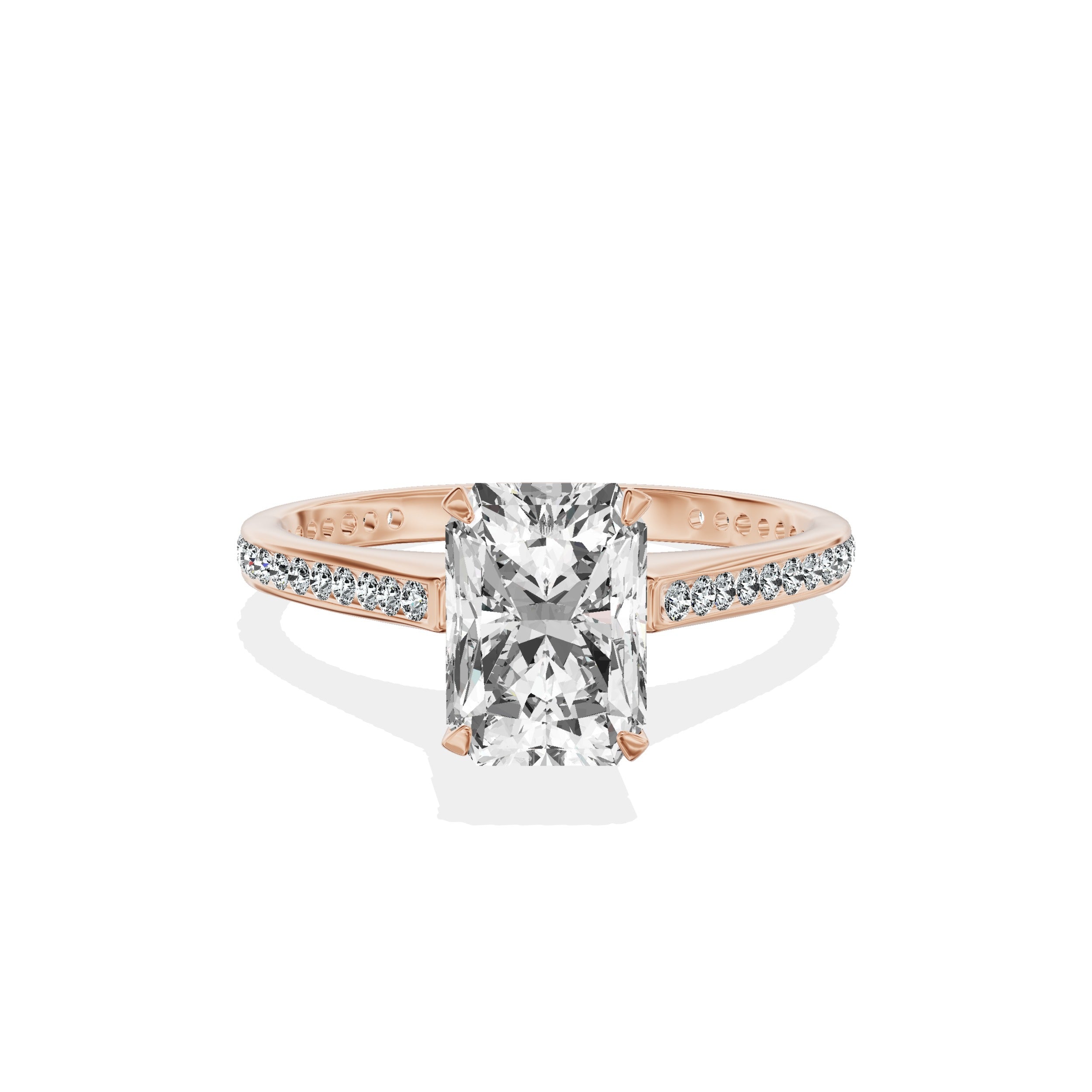 Channel Set Solitaire Engagement Ring