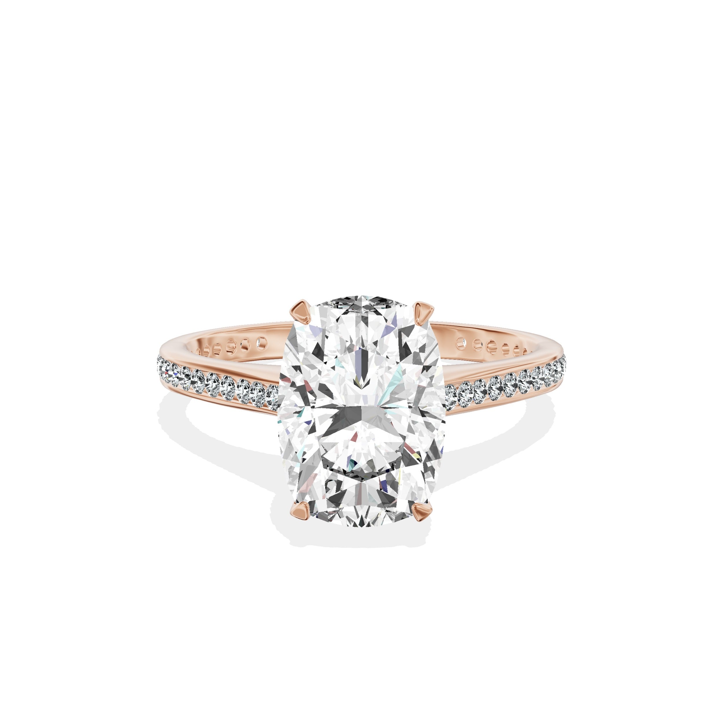 Channel Set Solitaire Engagement Ring