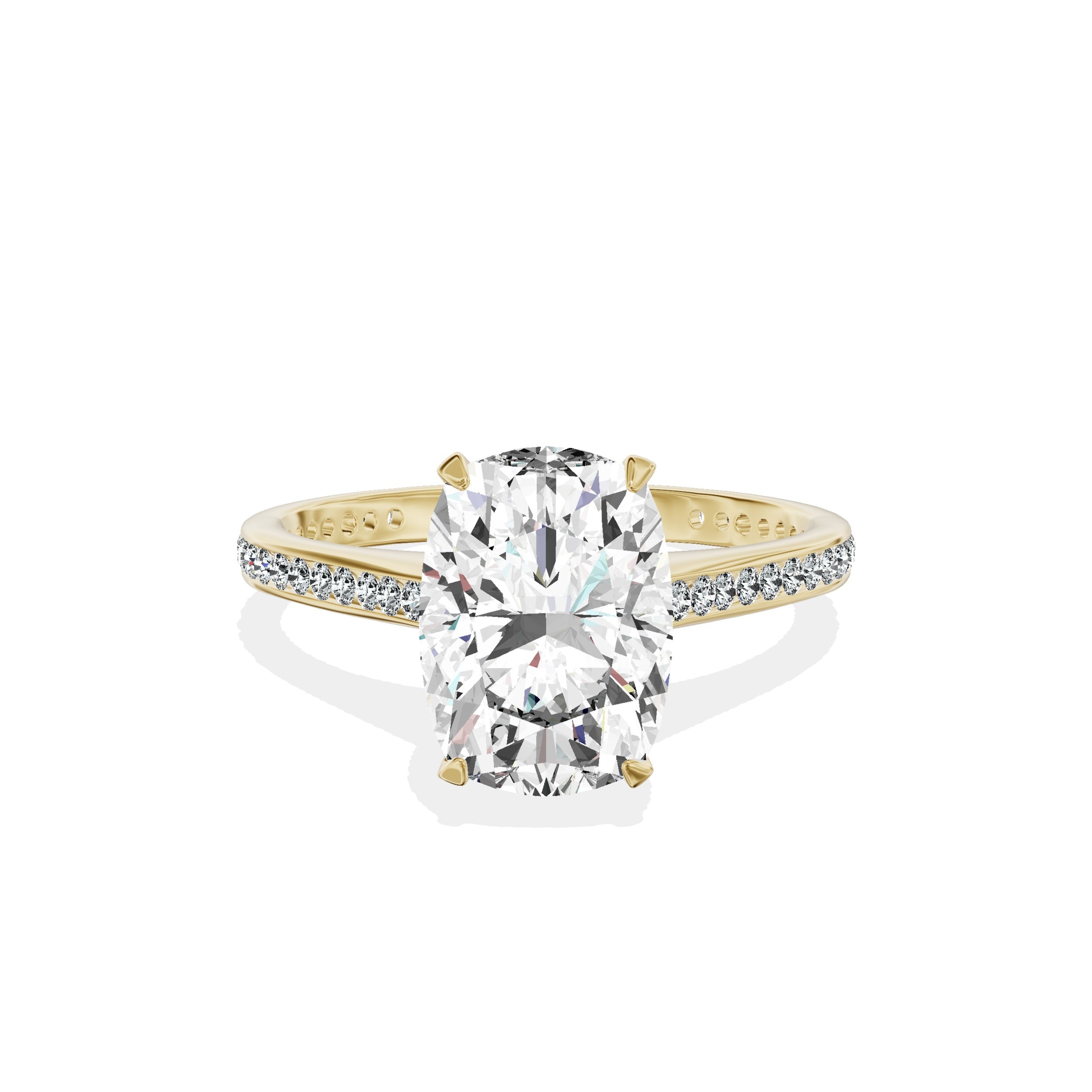 Channel Set Solitaire Engagement Ring