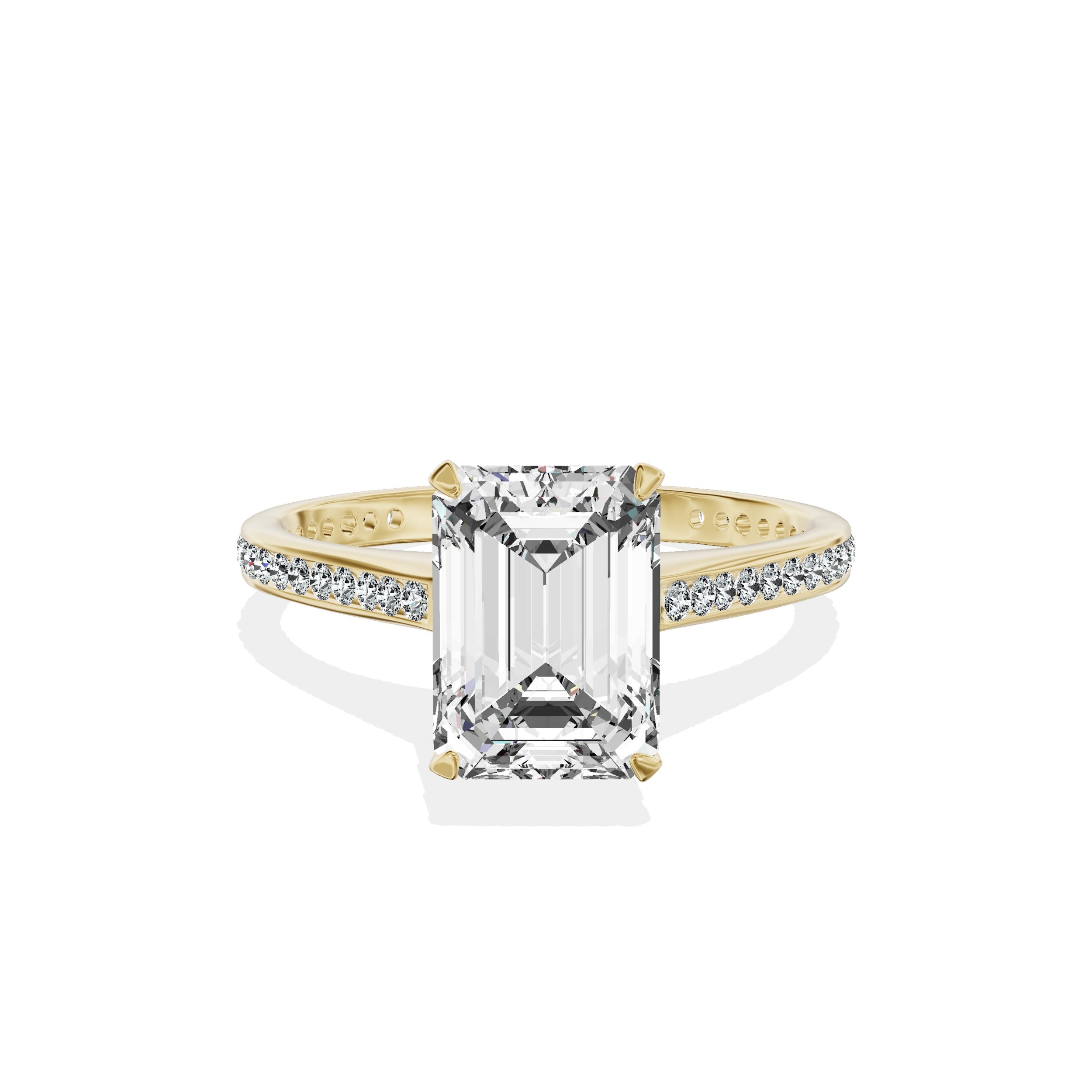 Channel Set Solitaire Engagement Ring