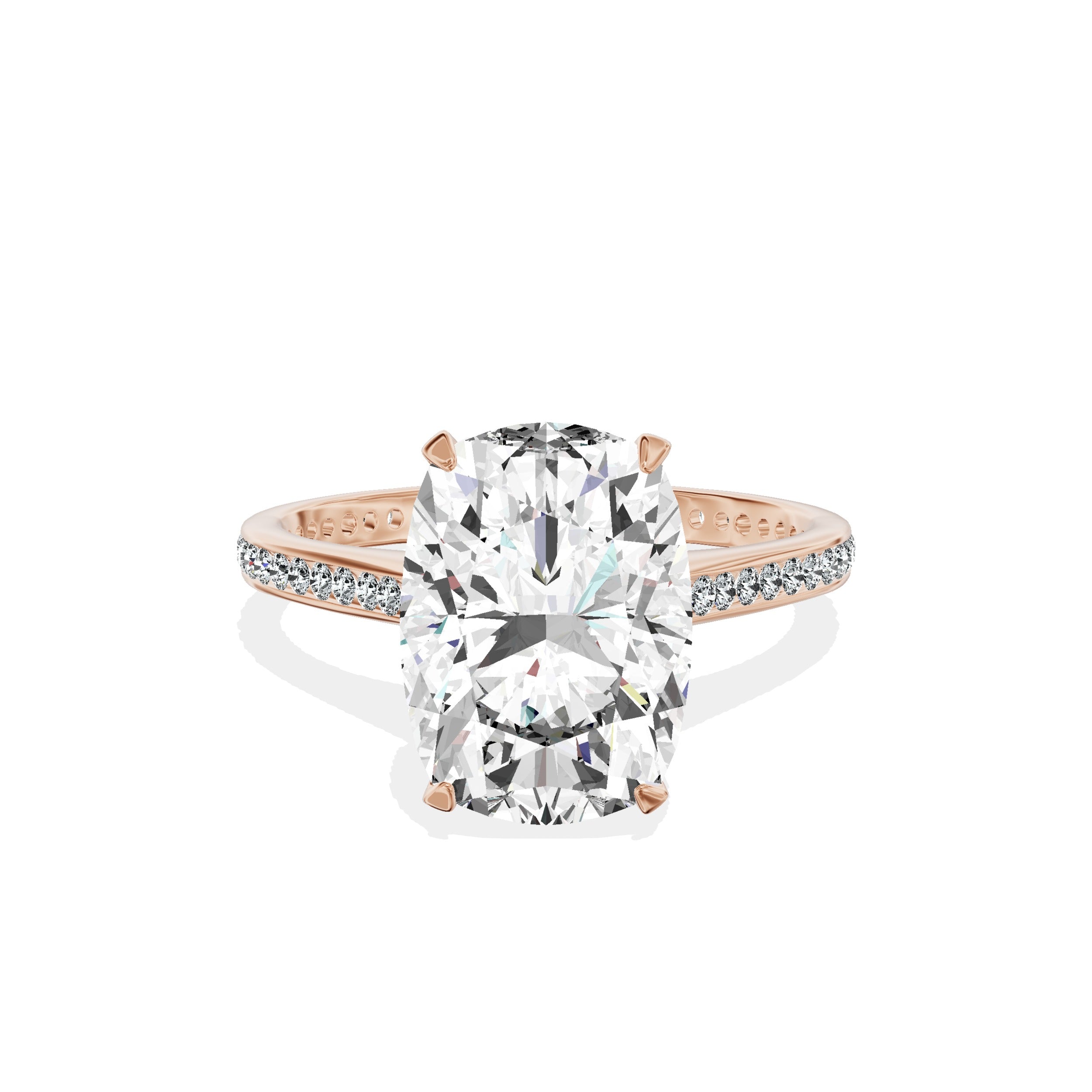 Channel Set Solitaire Engagement Ring