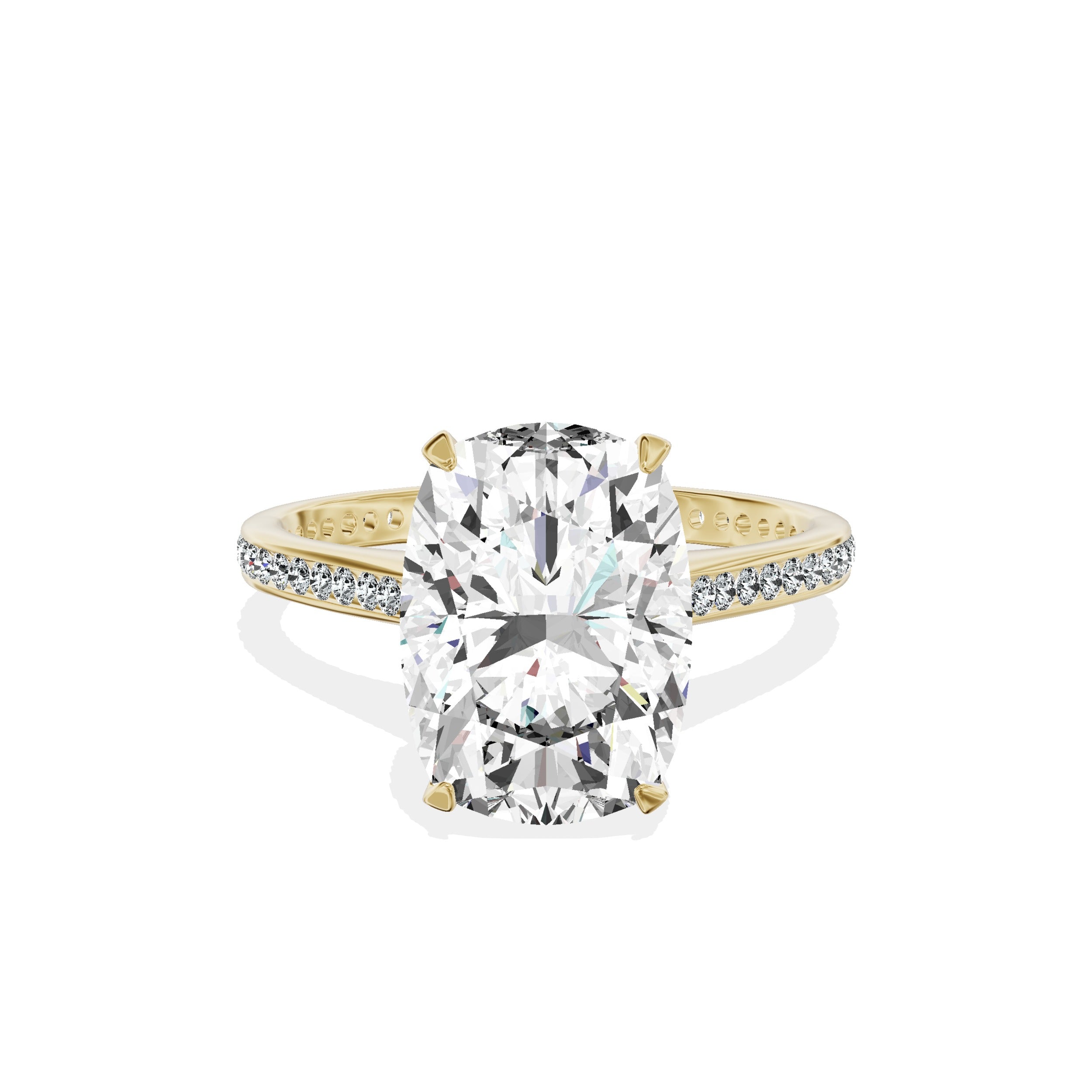 Channel Set Solitaire Engagement Ring