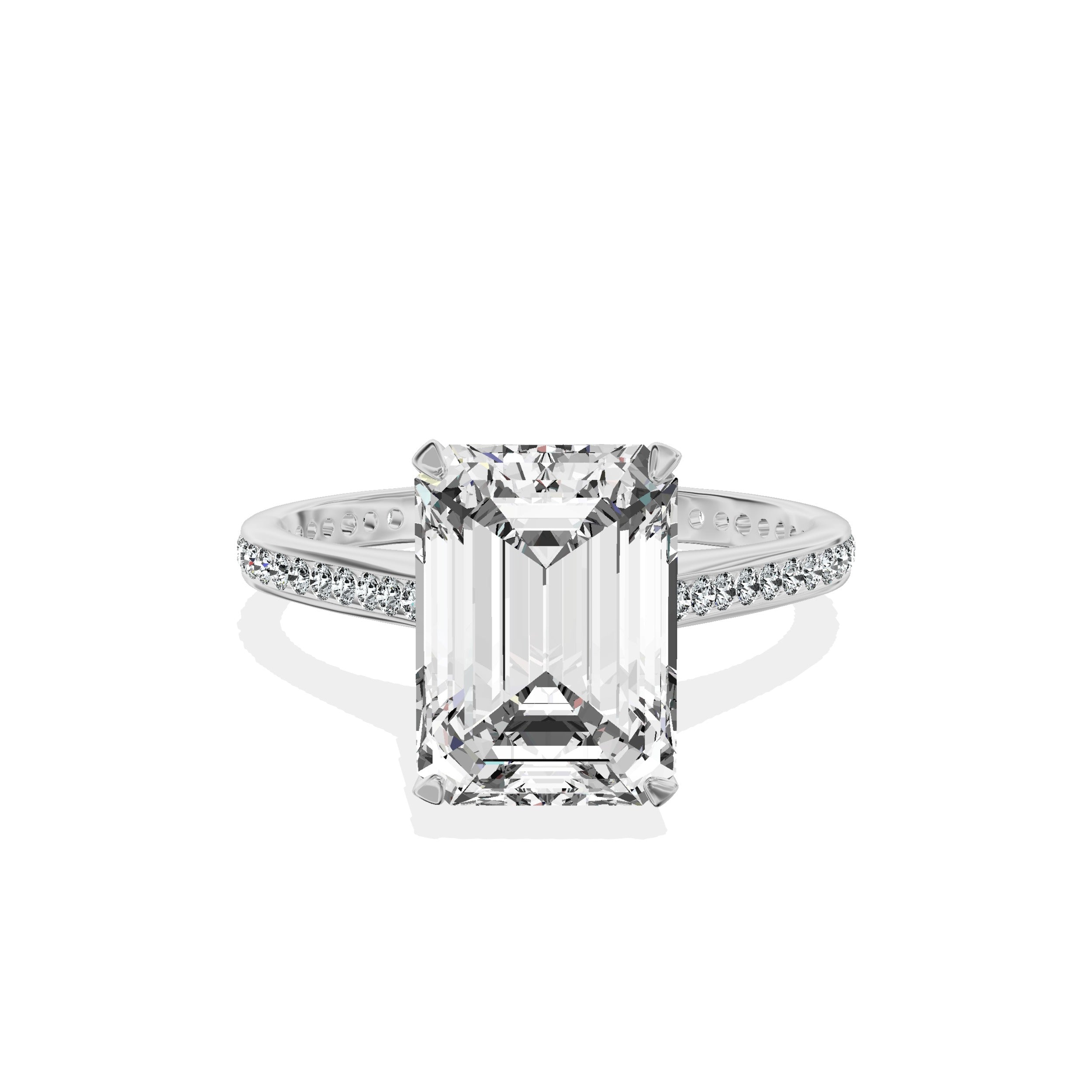 Channel Set Solitaire Engagement Ring