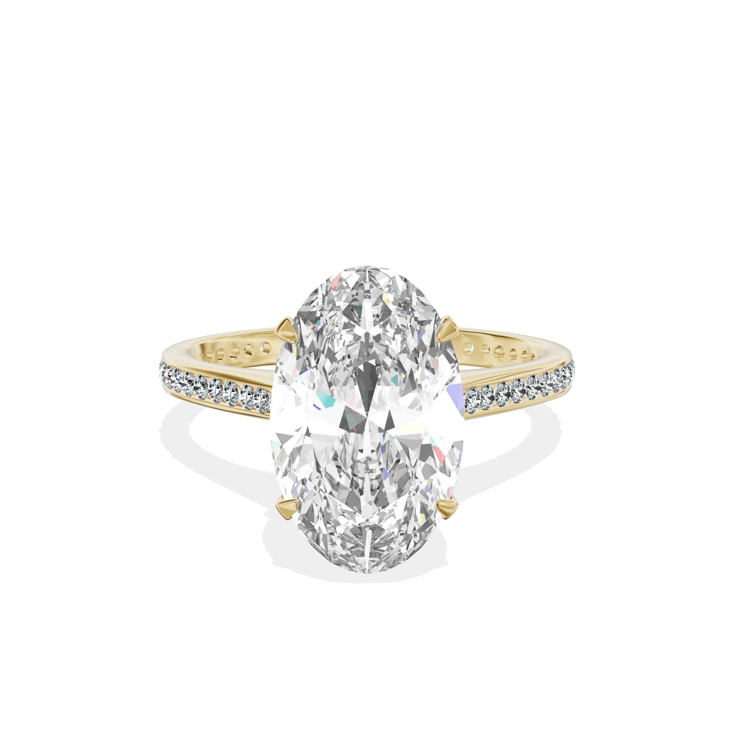 Channel Set Solitaire Engagement Ring