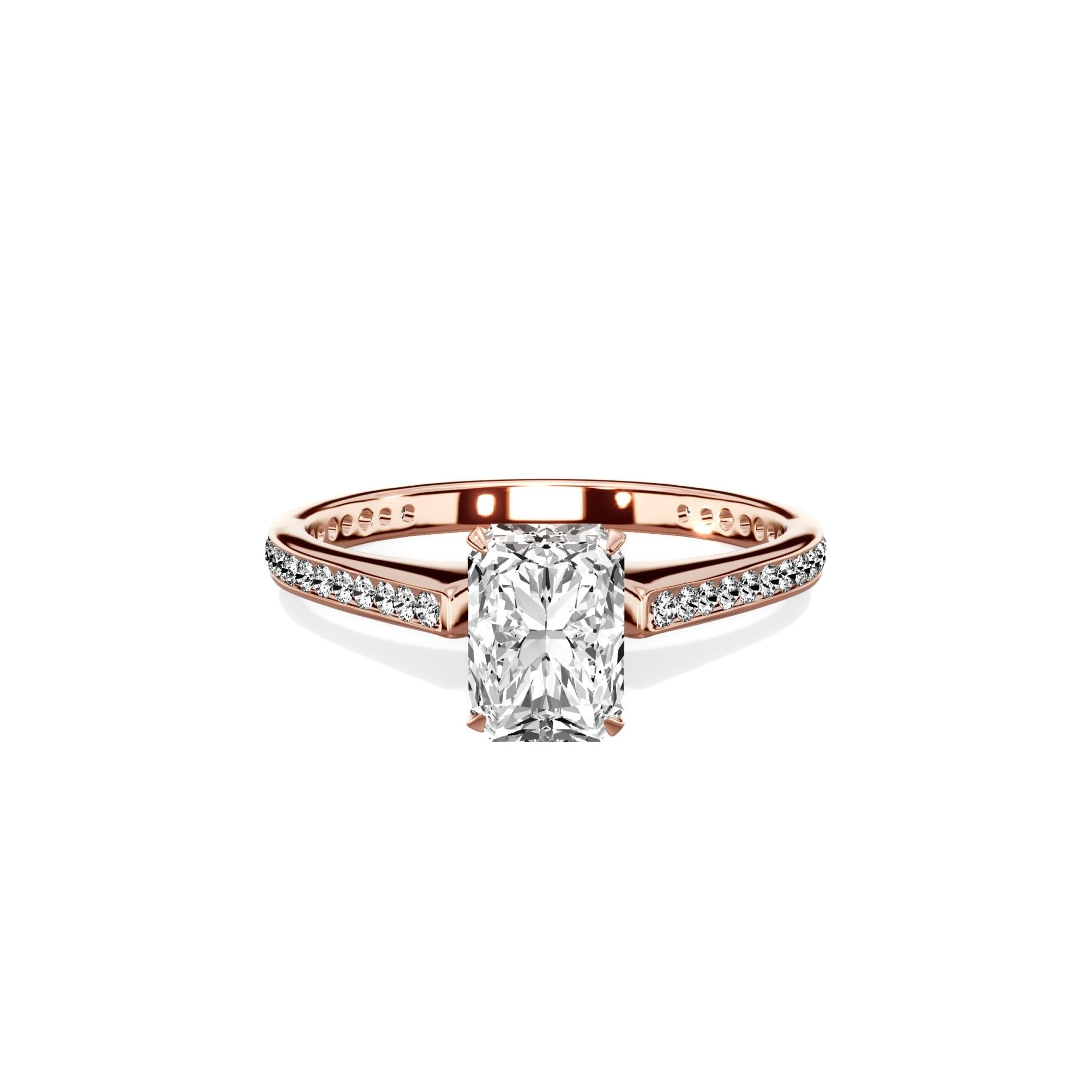 Channel Set Solitaire Engagement Ring - The Better Diamonds