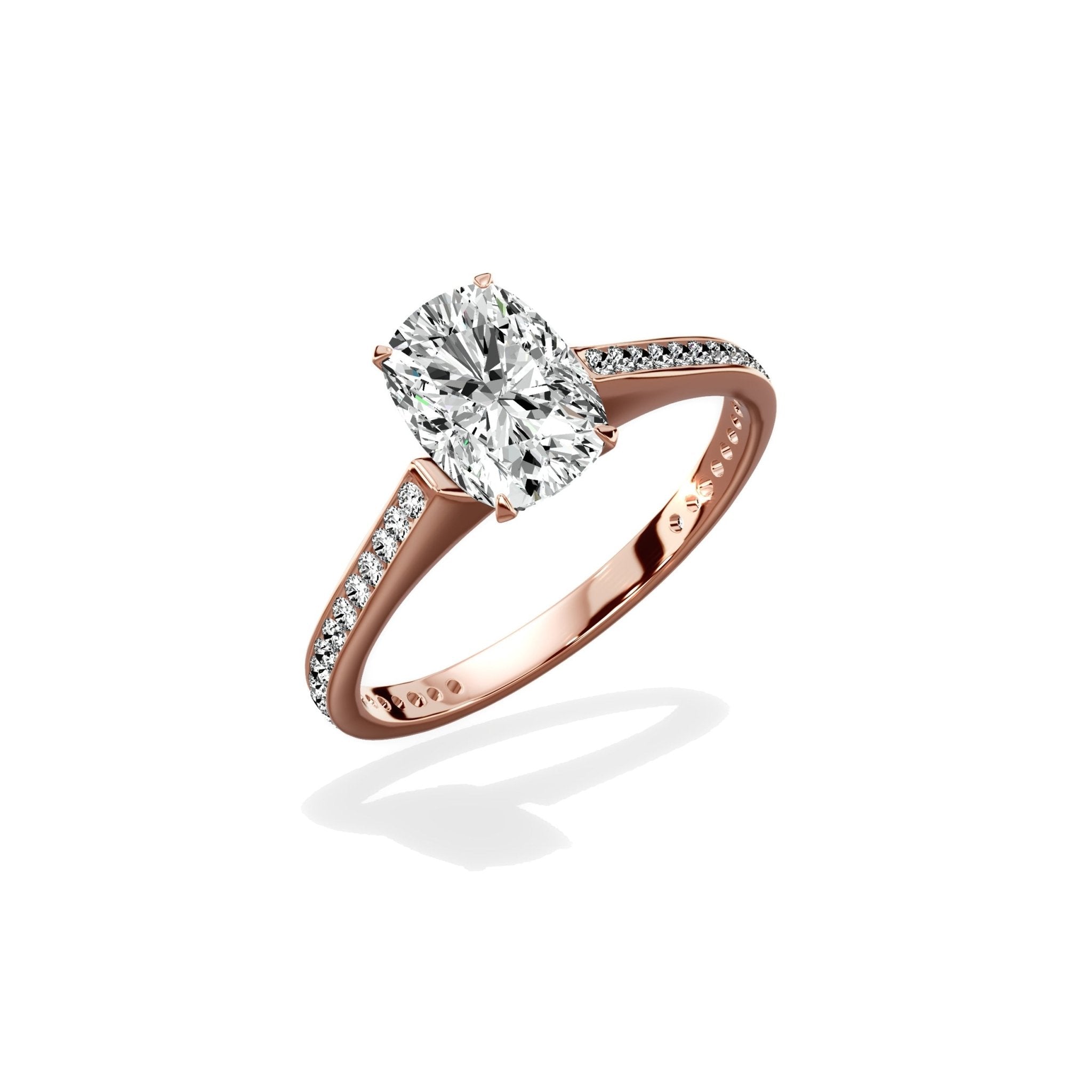 Channel Set Solitaire Engagement Ring - The Better Diamonds