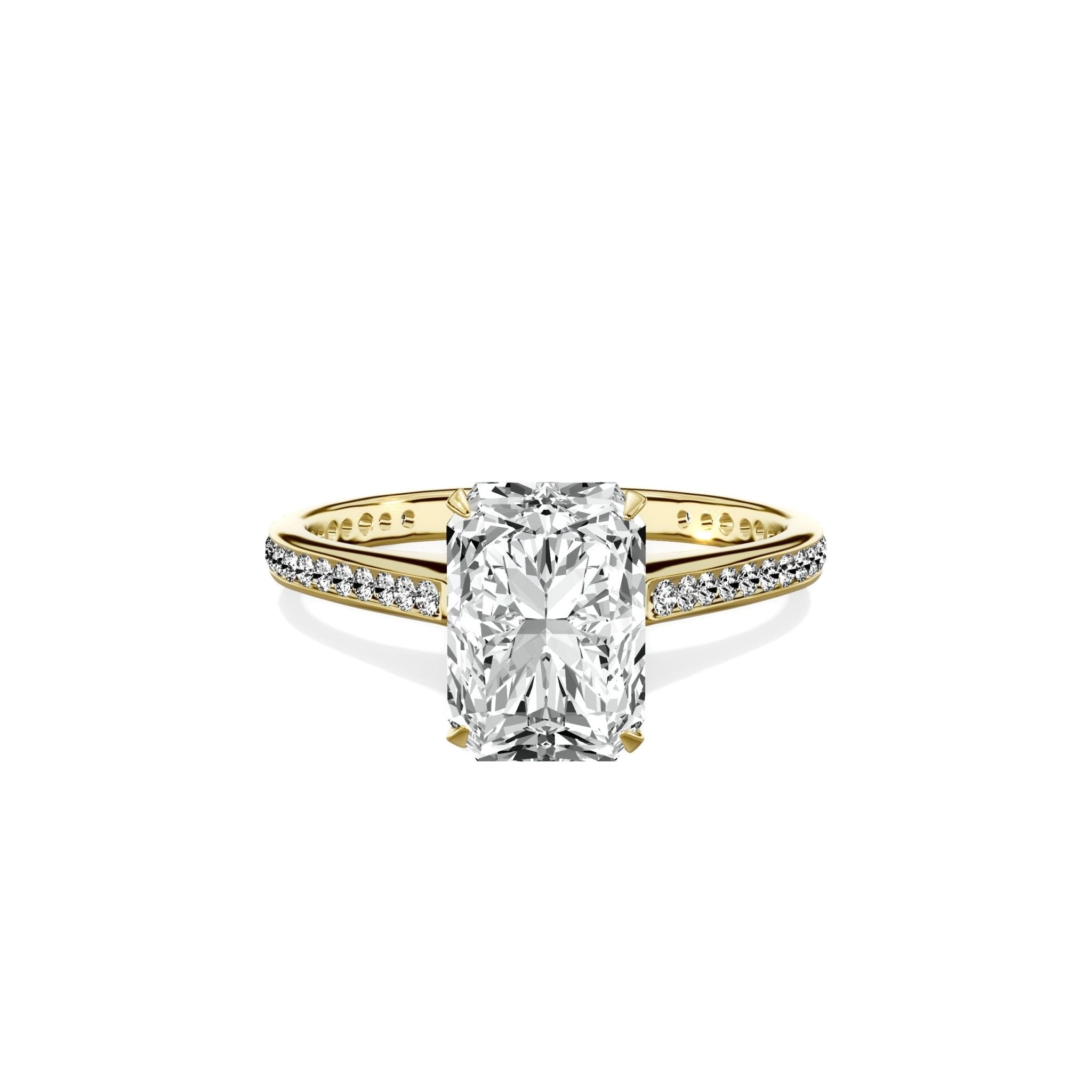 Channel Set Solitaire Engagement Ring - The Better Diamonds