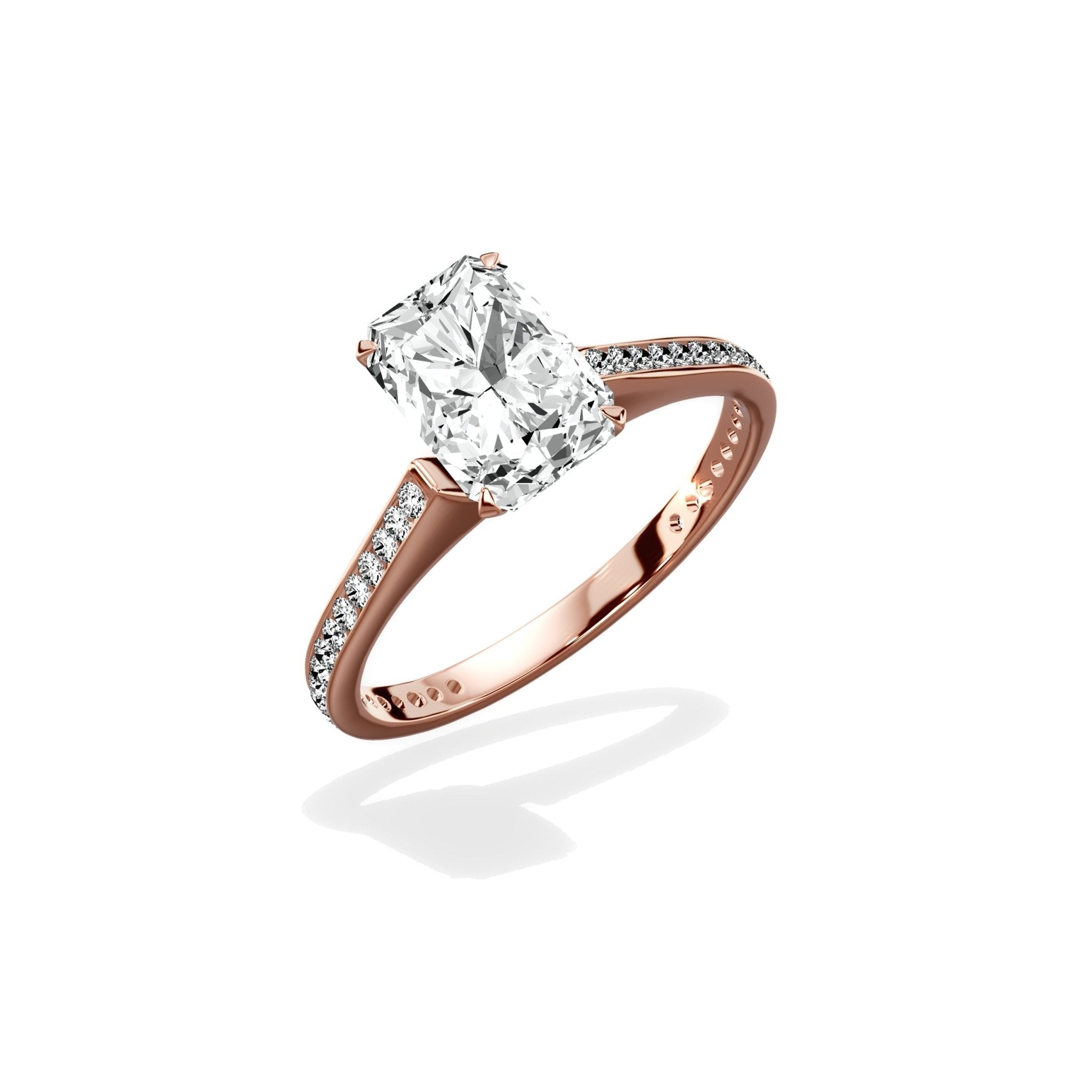 Channel Set Solitaire Engagement Ring - The Better Diamonds