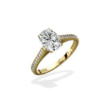 Channel Set Solitaire Engagement Ring - The Better Diamonds