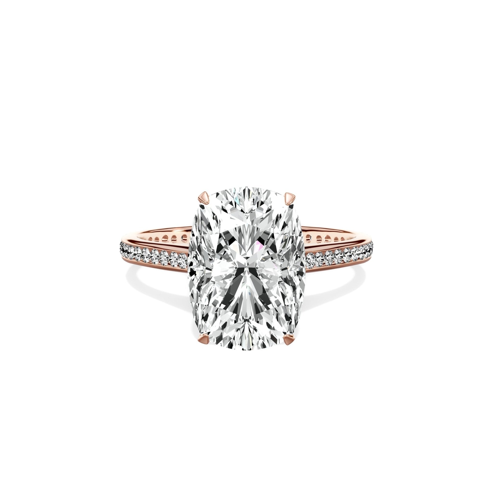 Channel Set Solitaire Engagement Ring - The Better Diamonds