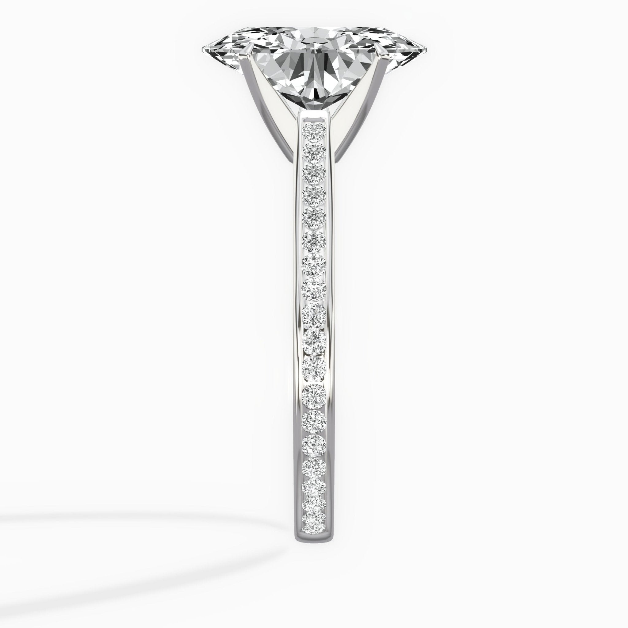 Channel Set Solitaire Engagement Ring - The Better Diamonds