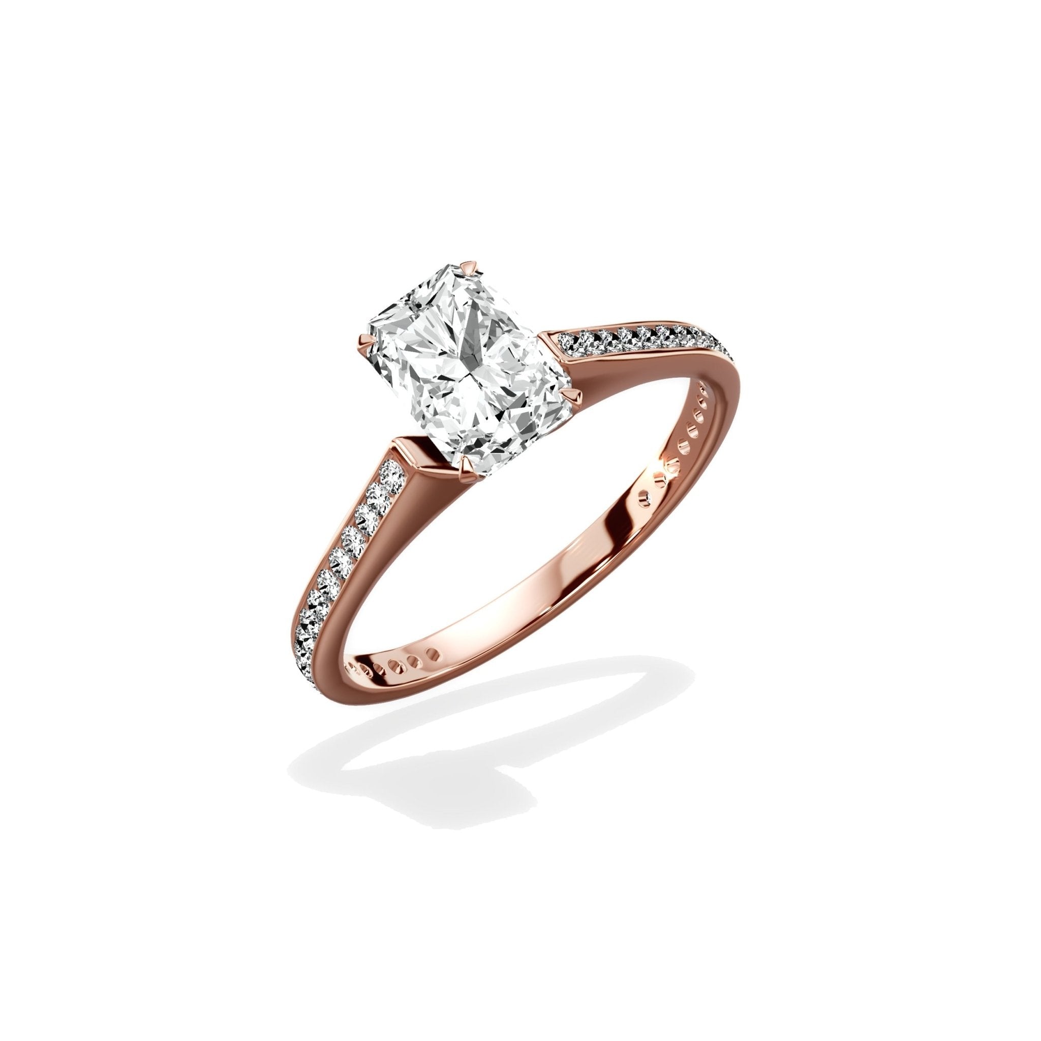 Channel Set Solitaire Engagement Ring - The Better Diamonds