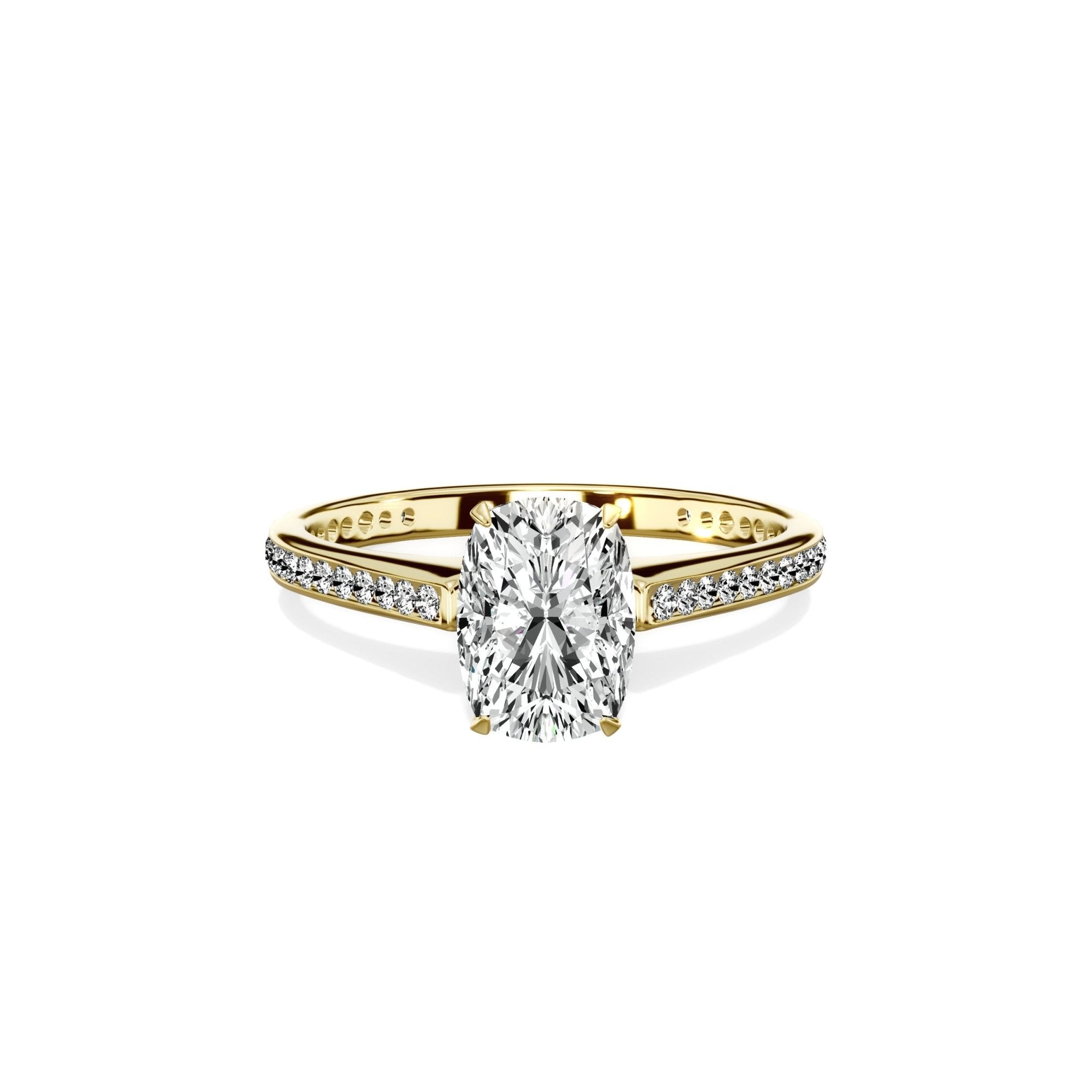 Channel Set Solitaire Engagement Ring - The Better Diamonds